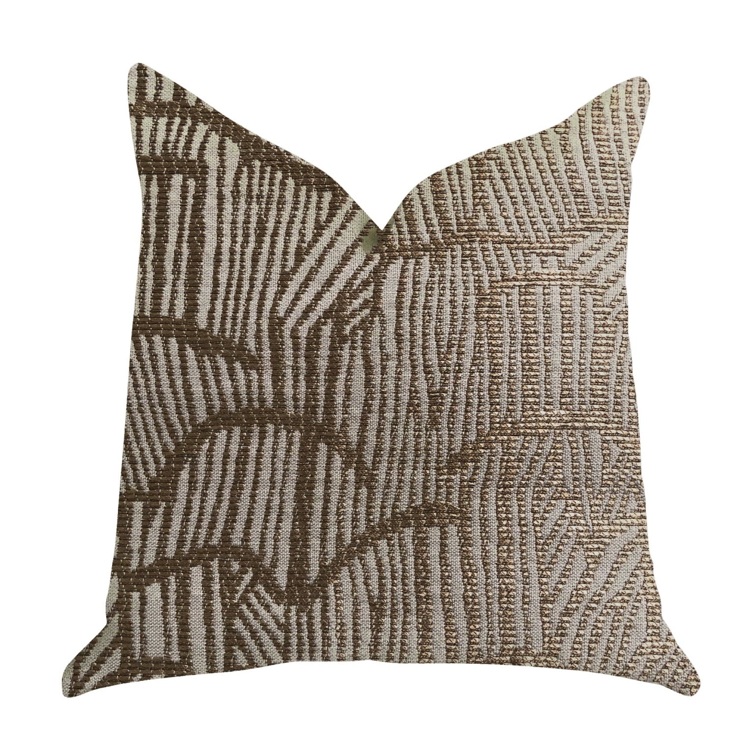 Plutus Metallic Bronze  Luxury Throw Pillow - Double Sided  18 X 18