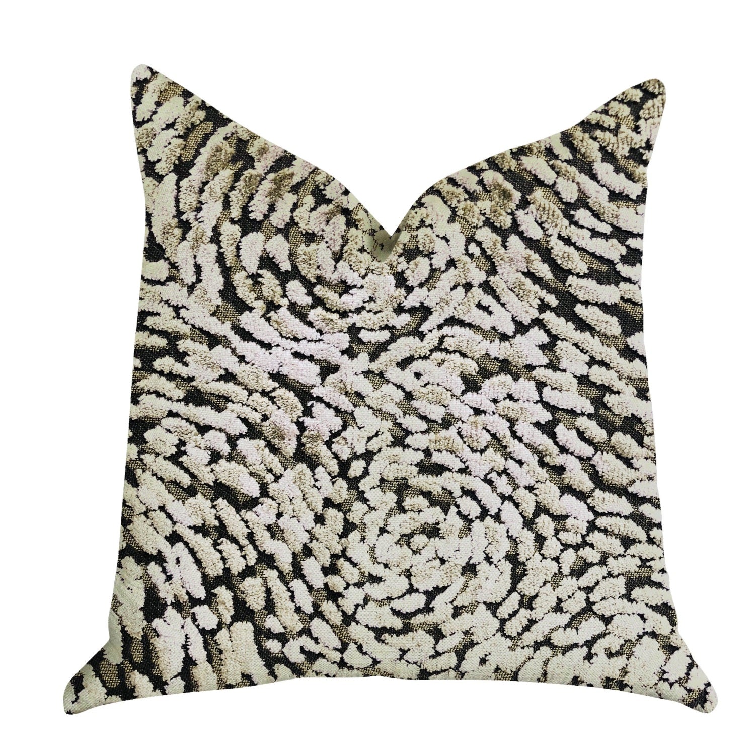 Plutus Mulberry Lasso Green Tones Luxury Throw Pillow - Double Sided  18 X 18
