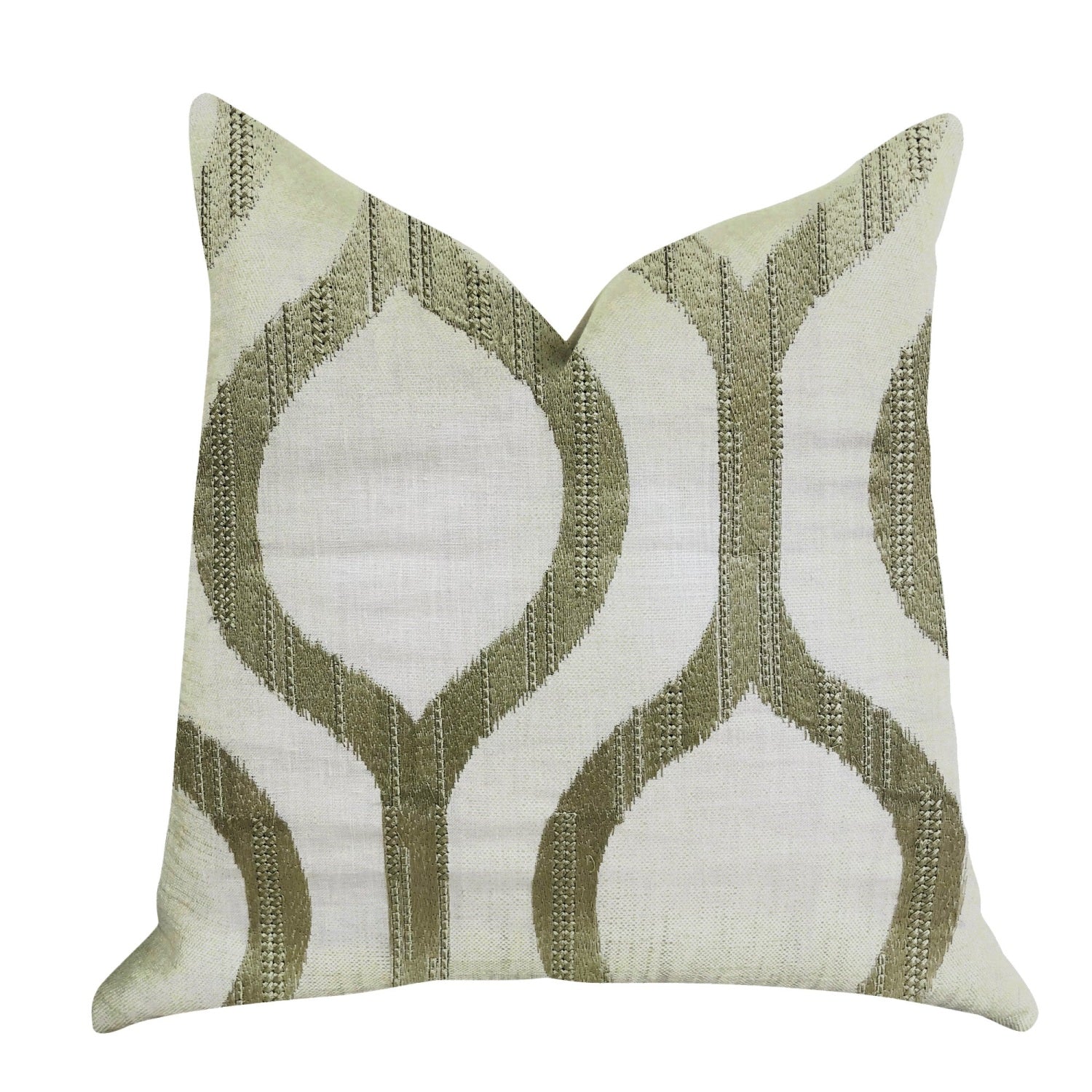 Plutus Morrocan Villa Light Grass Luxury Throw Pillow - Double sided  20??x 36??King