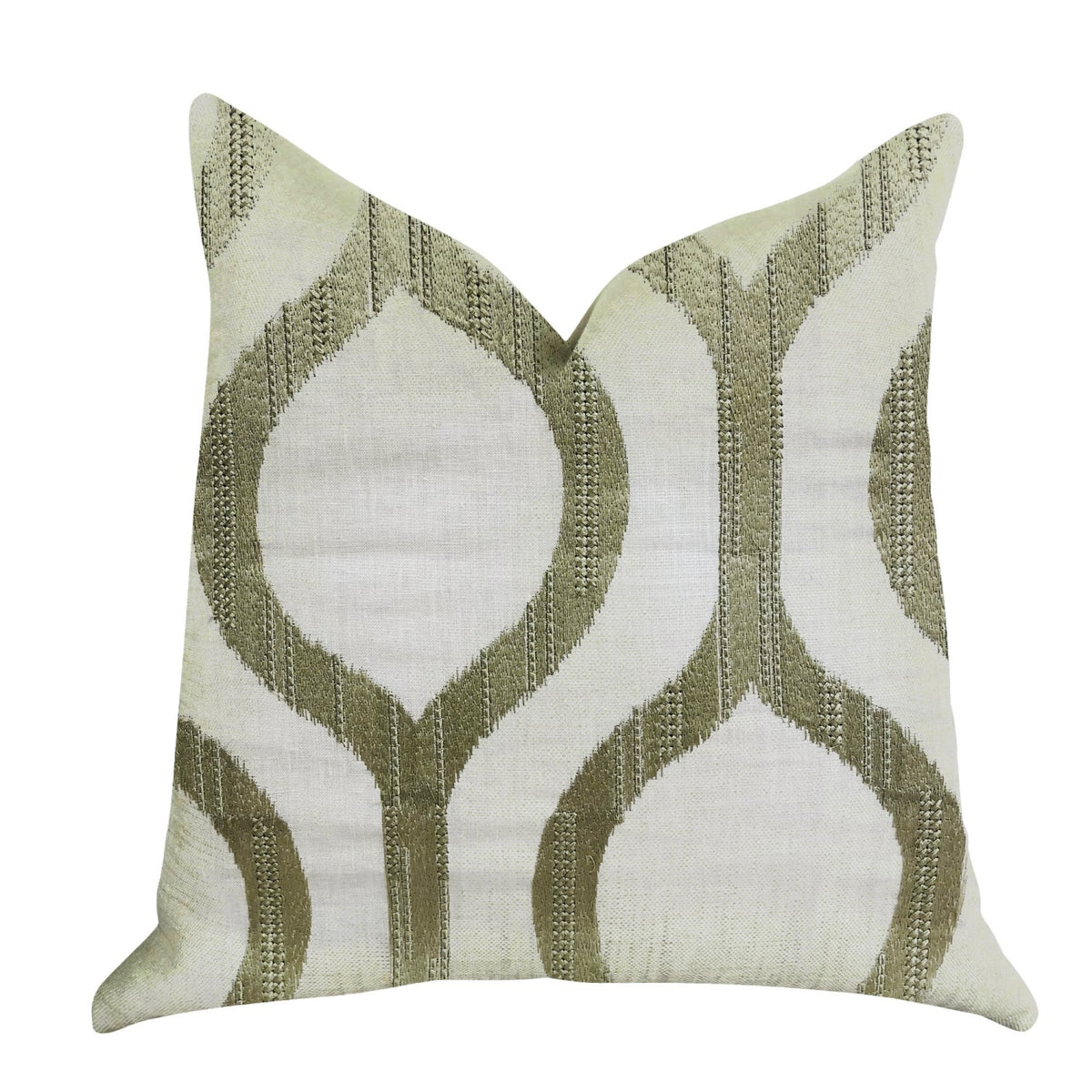 Plutus Morrocan Villa Light Grass Luxury Throw Pillow - Double Sided  20 X 36 King