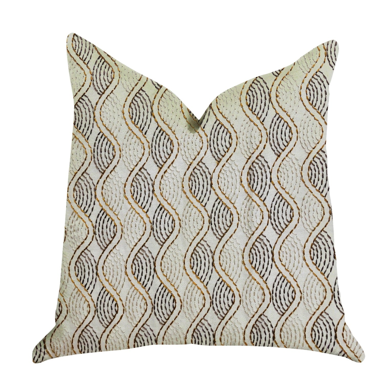 Plutus Enigma Twist Luxury Throw Pillow - Double Sided  16 X 16