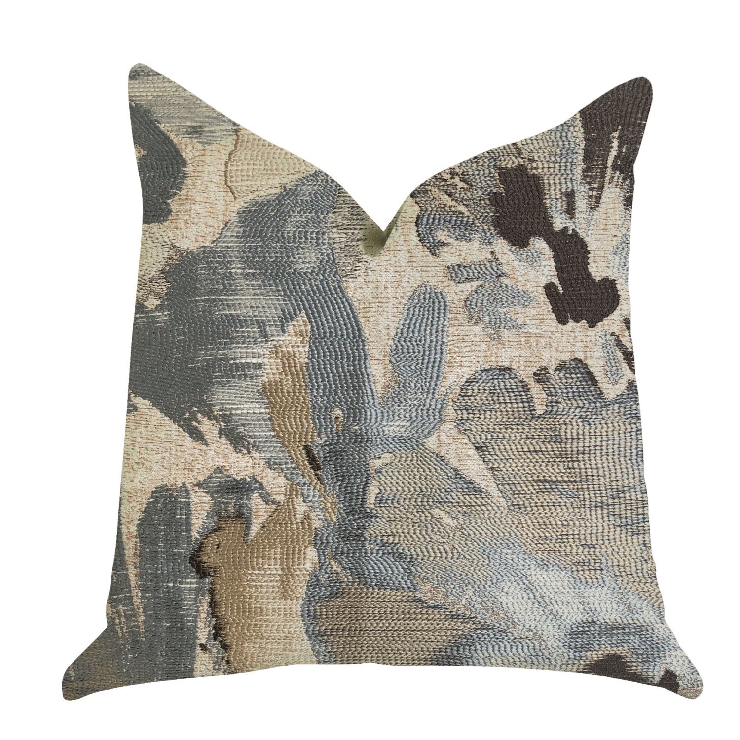 Plutus Icy Blue Wildflower Luxury Throw Pillow - Double sided  20??x 36??King