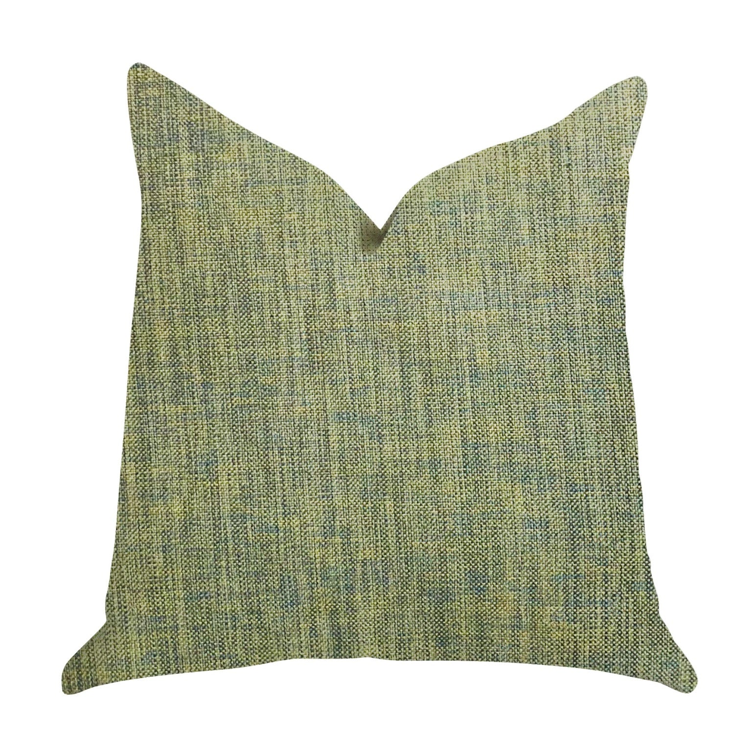 Plutus Mango Bliss Luxury Throw Pillow In Green And Yellow Tones - Double Sided  24 X 24
