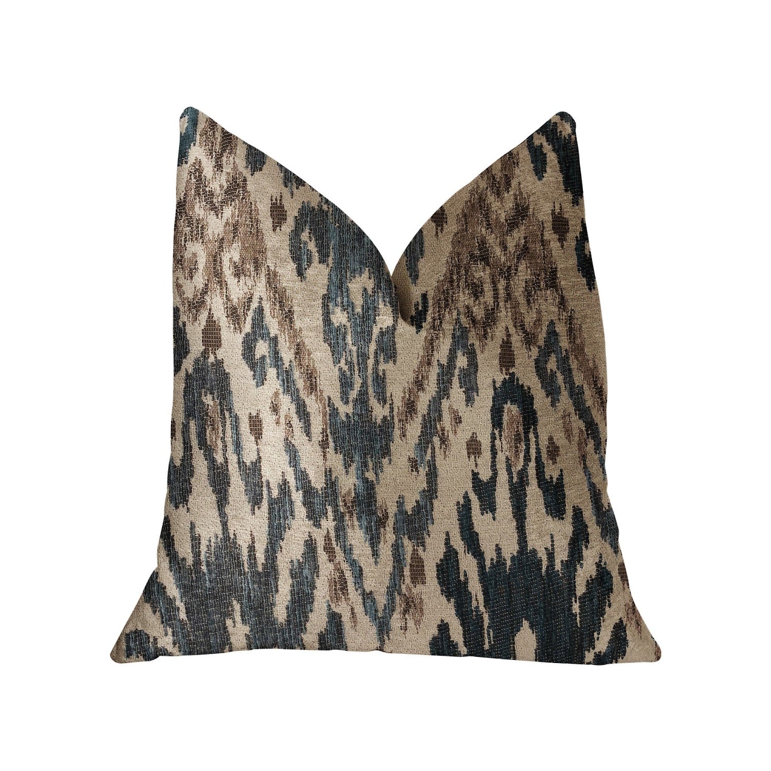 Plutus Kaveh Green, Beige And Brown Luxury Throw Pillow - Double Sided  20 X 30 Queen