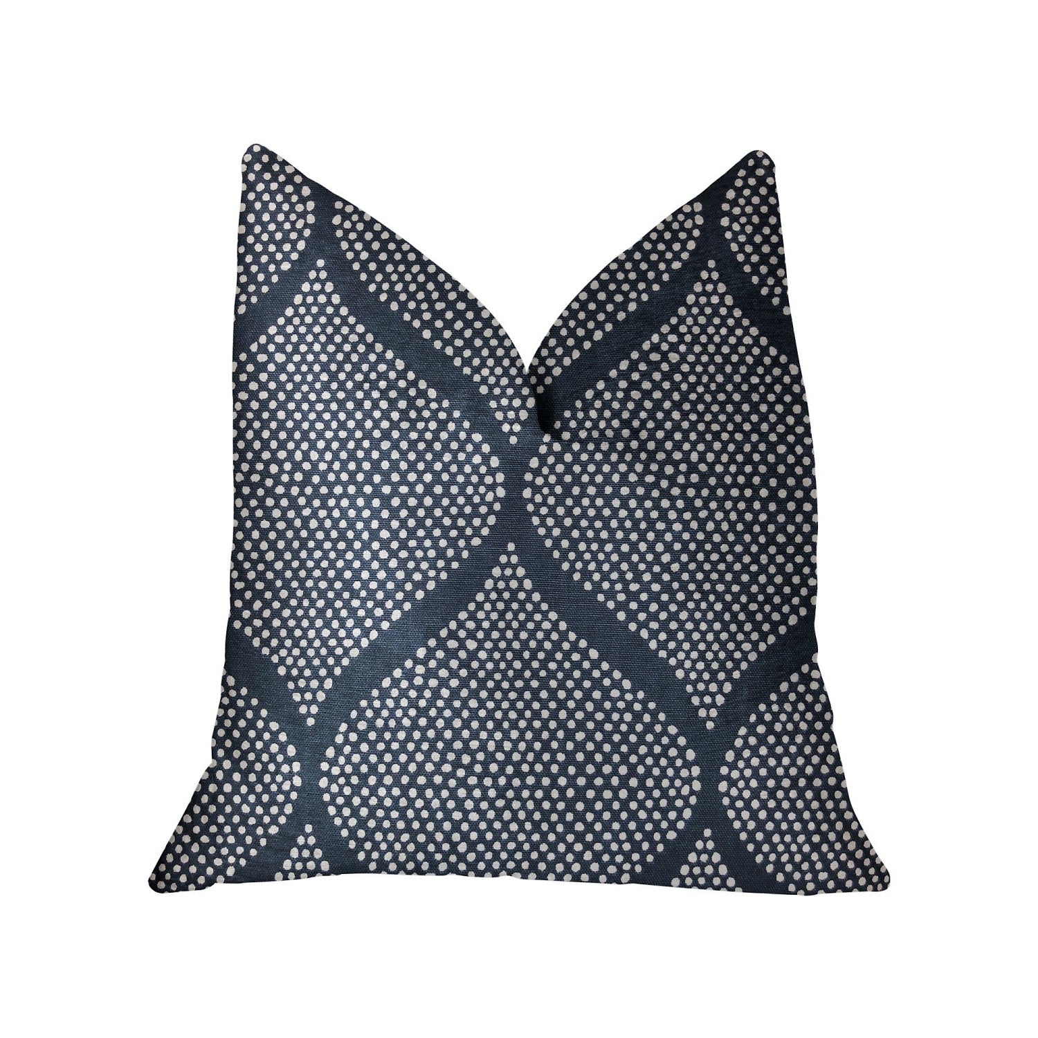 Plutus Pitaya Blue And White Luxury Throw Pillow - Double Sided  20 X 30 Queen