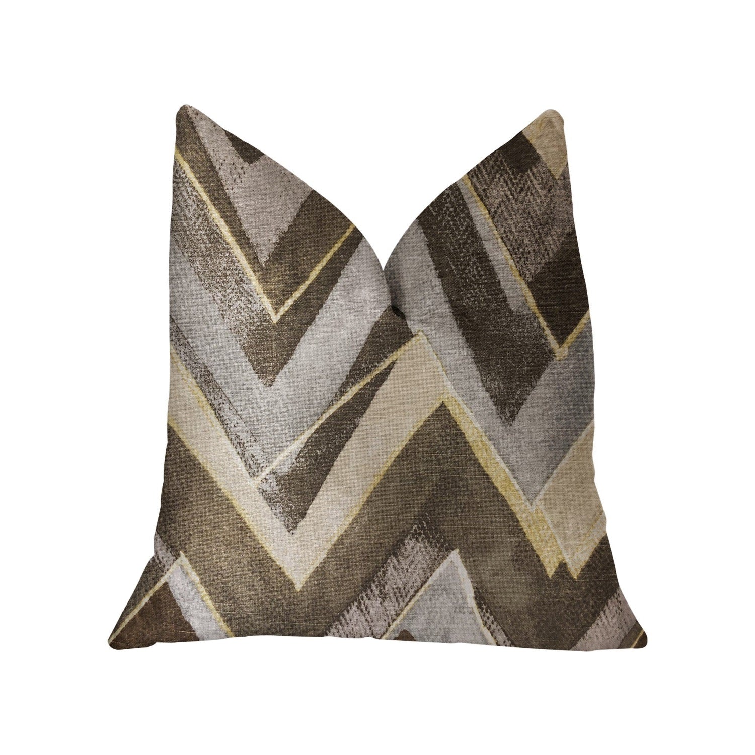 Plutus Badger Cove Brown Luxury Throw Pillow - Double Sided  20 X 30 Queen