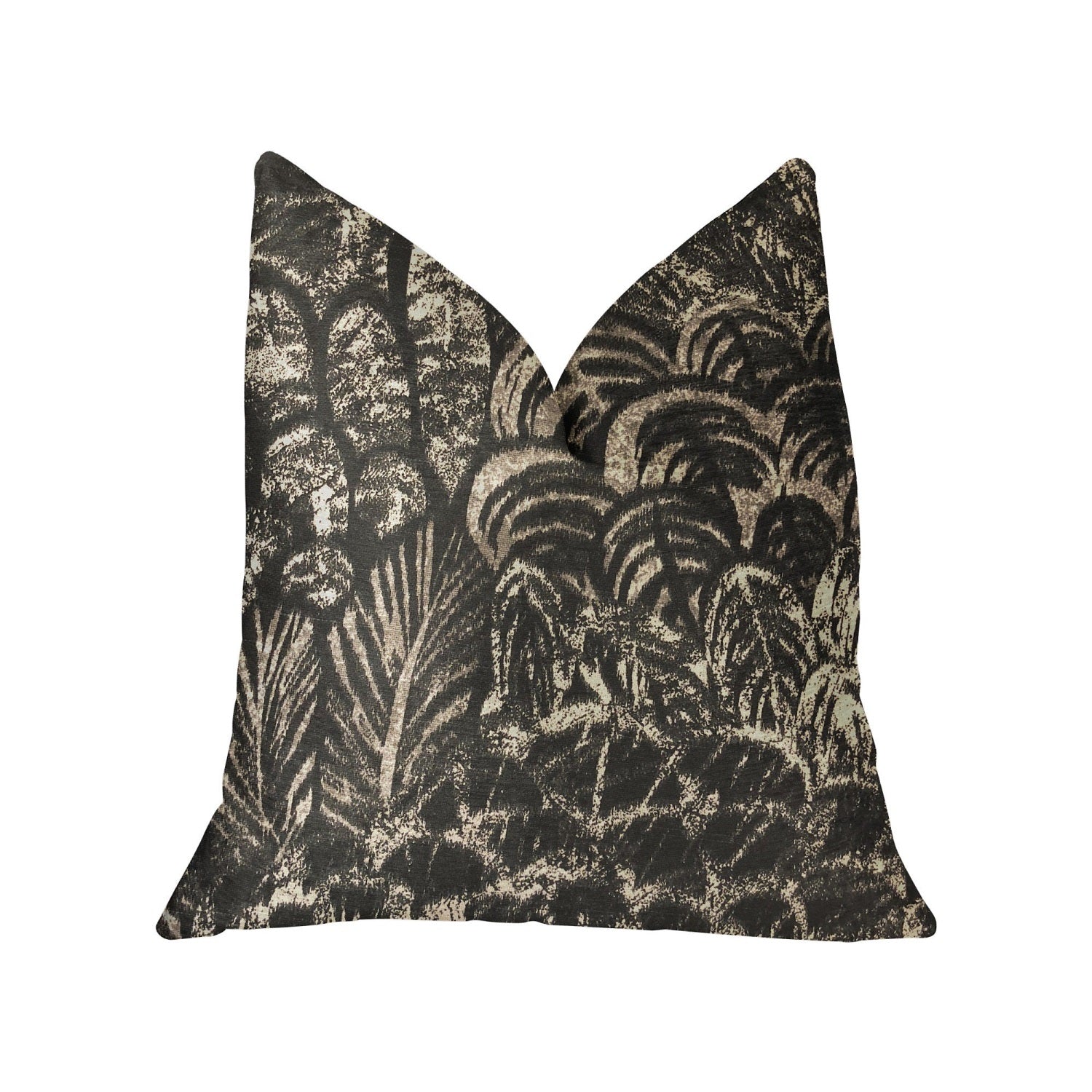 Plutus Rowan Gale Black And Beige Luxury Throw Pillow - Double Sided  26 X 26