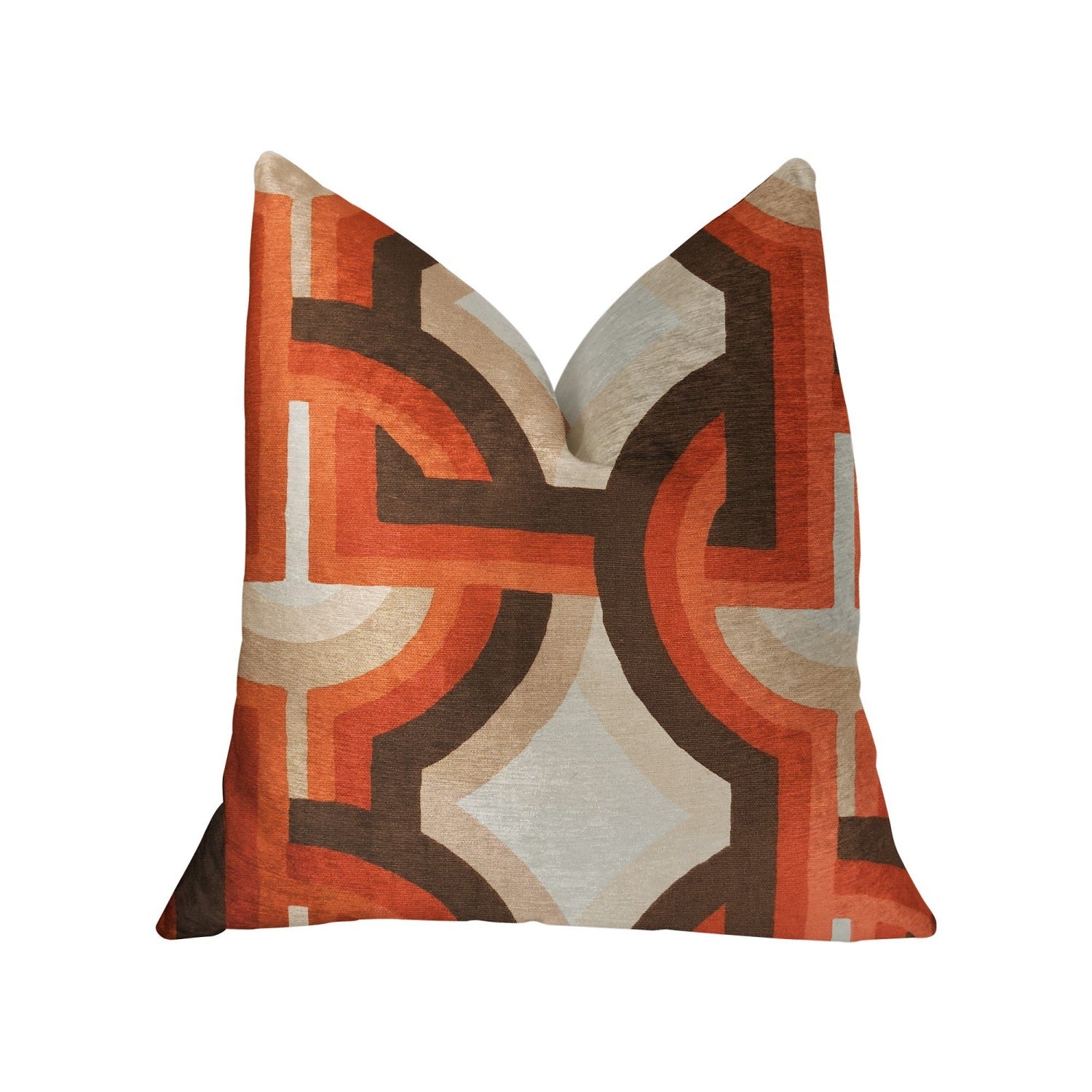 Plutus Delightful Chain Multicolor Luxury Throw Pillow - Double Sided  24 X 24