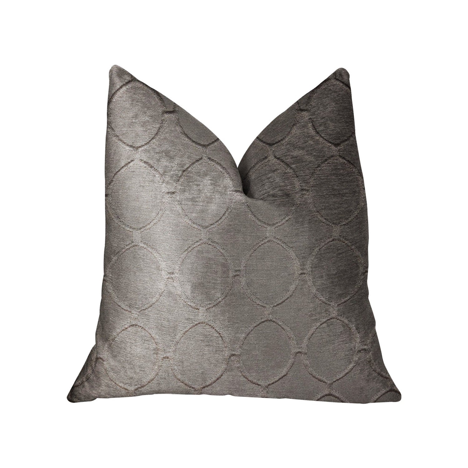 Plutus Moonlight Beige Luxury Throw Pillow - Double Sided  22 X 22