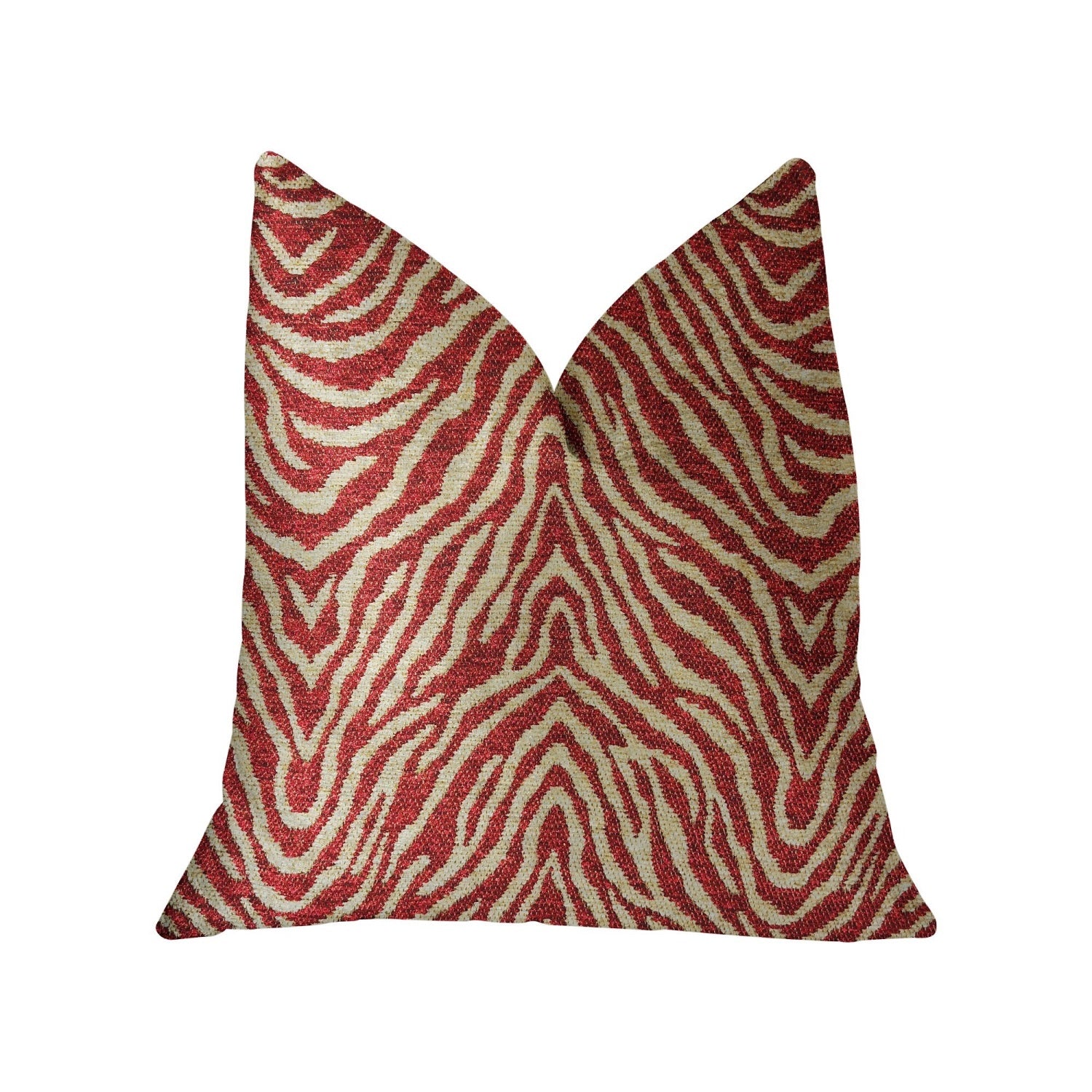 Plutus Oasis Waves Red Luxury Throw Pillow - Double Sided  20 X 36 King