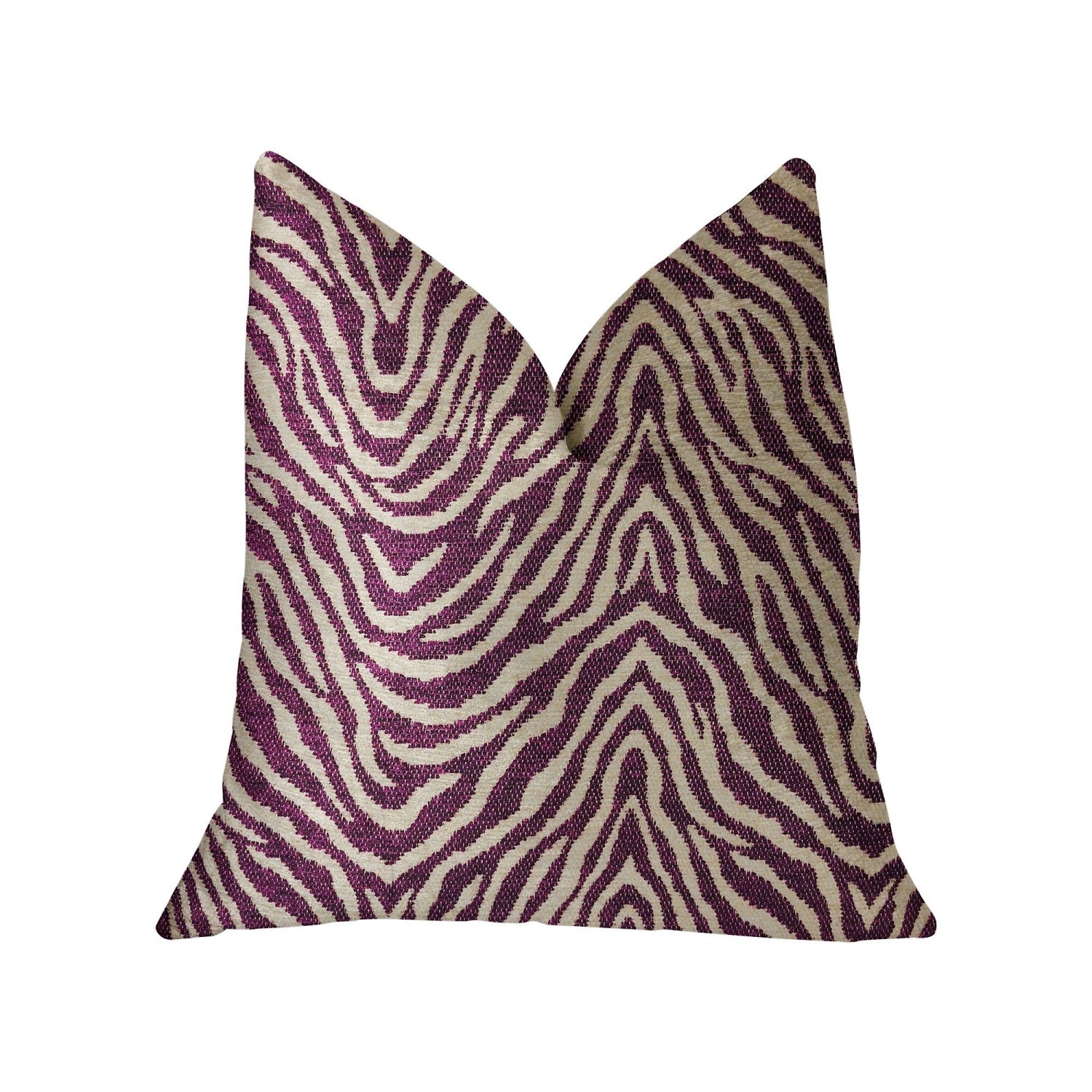 Plutus Oasis Waves Purple And Beige Luxury Throw Pillow - Double Sided  12 X 20