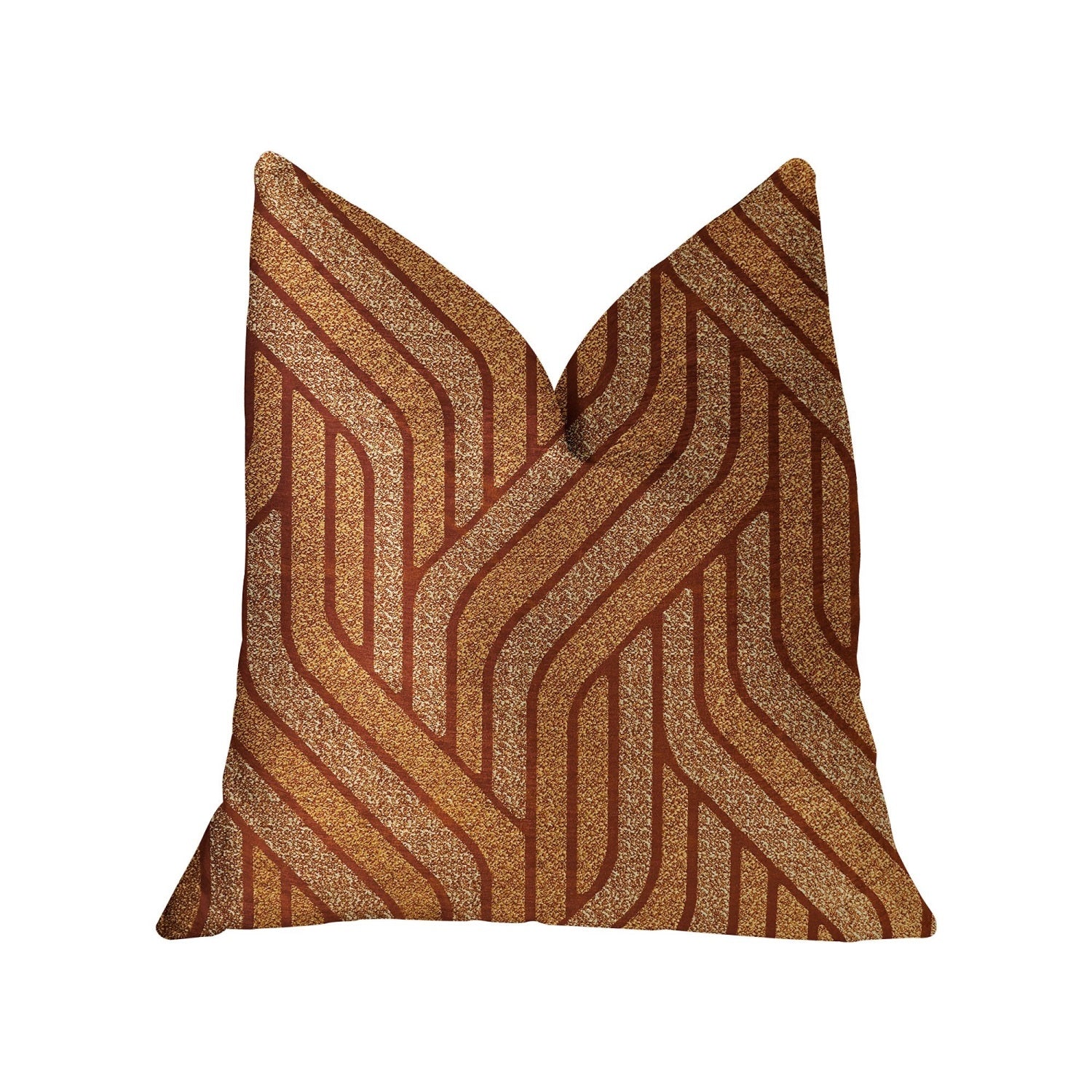 Plutus Twin Overpass Orange Luxury Throw Pillow - Double Sided  18 X 18