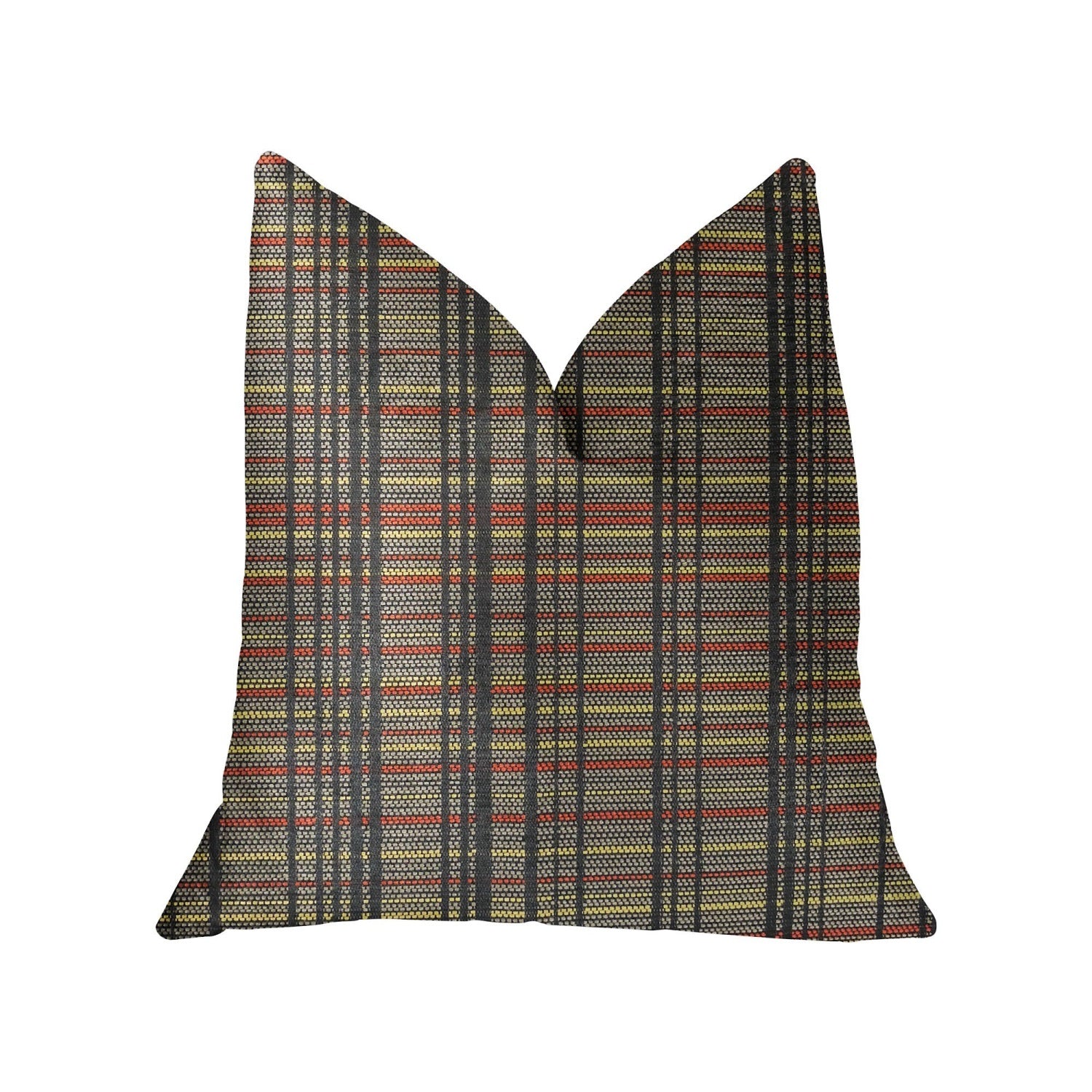 Plutus Grizzly Cay Gray Luxury Throw Pillow - Double Sided  20 X 26 Standard