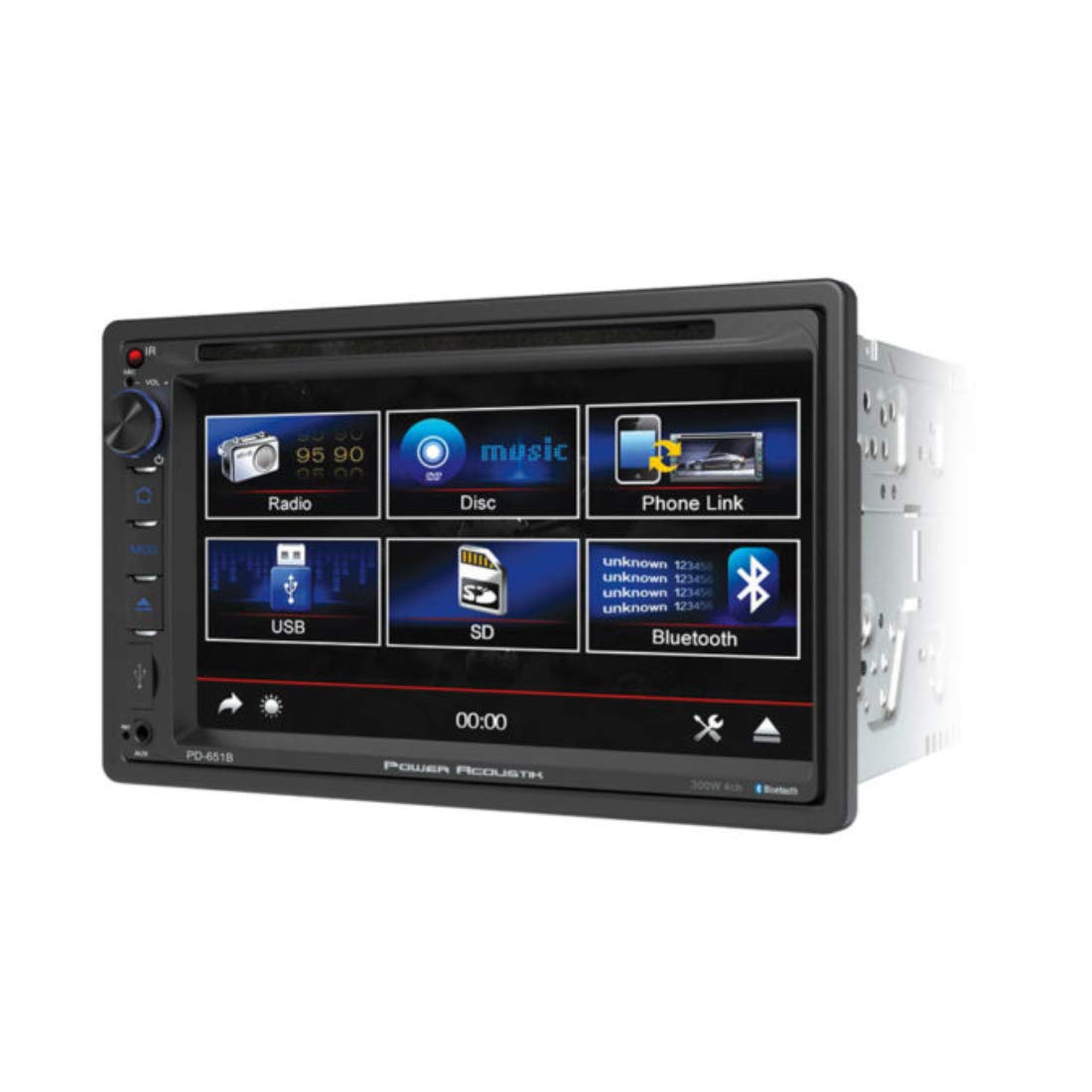 2Din Source Unit W/Bluetooth & 6.5In Lcd