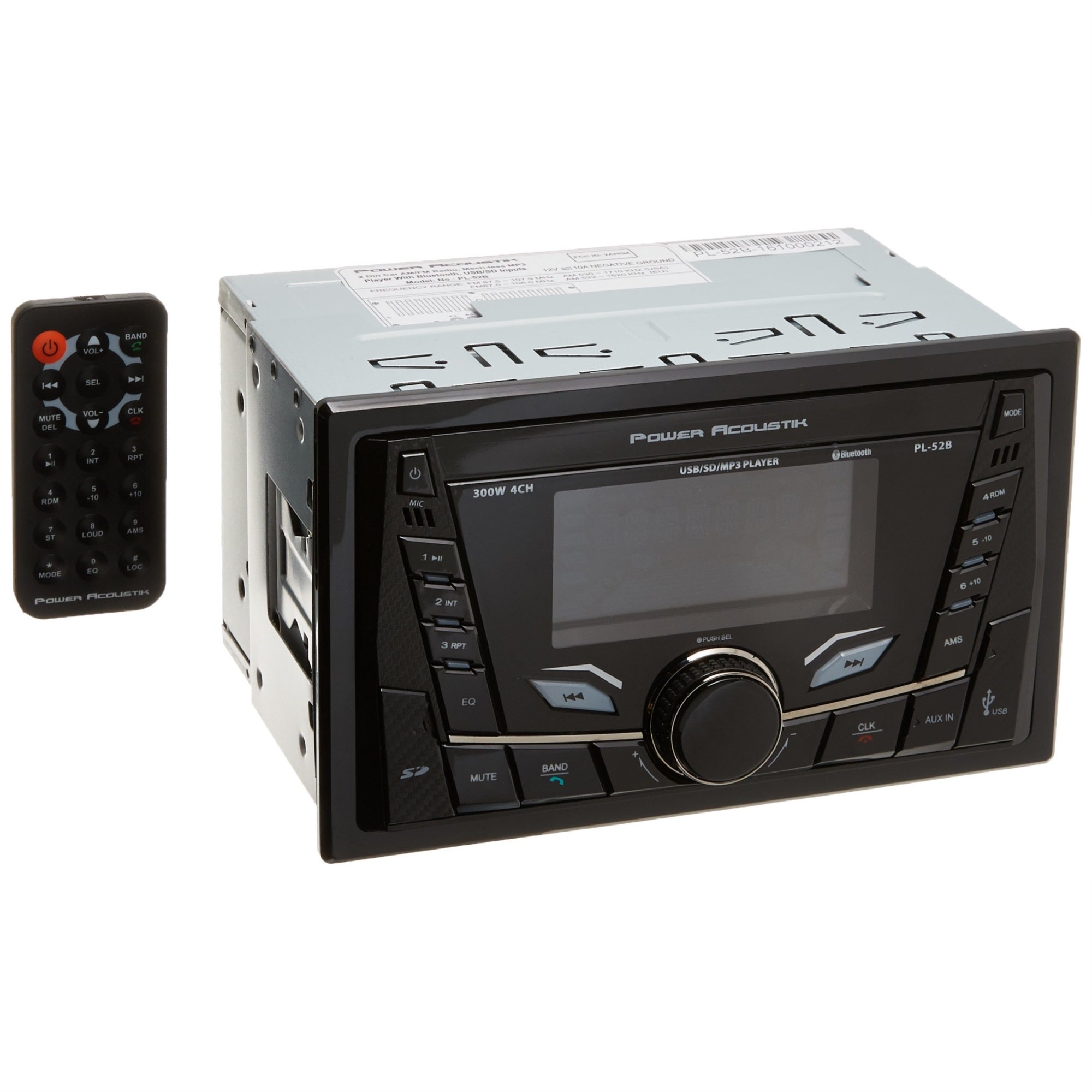 Power Acoustik Pl-52B Double-Din In-Dash Digital Audio Receiver With Bluetooth