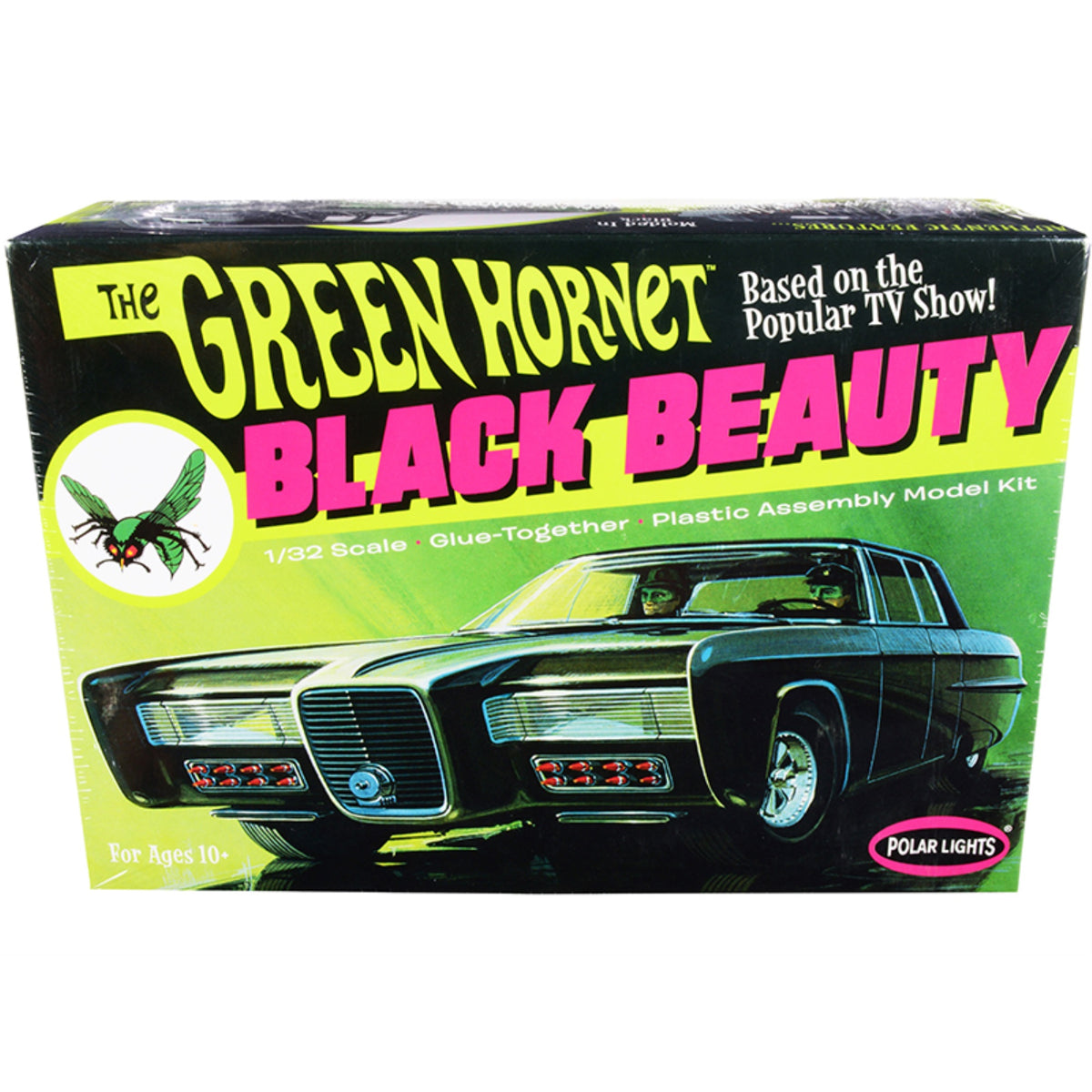 Skill 2 Model Kit Black Beauty 'The Green Hornet' (1966-1967) Tv Series 1/32 Scale Model By Polar Lights