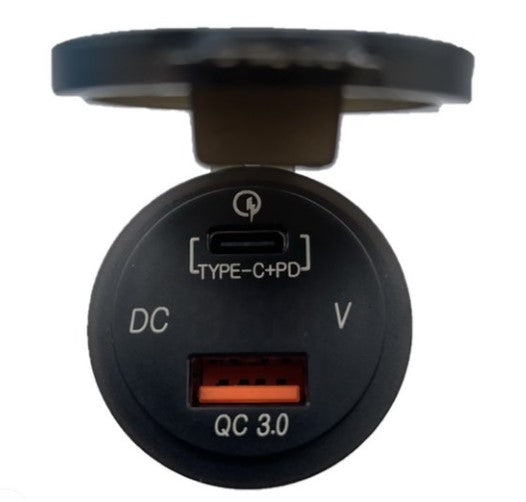 Polyplanar Usb-Pm2 Panel Mount Usb-C And Usb-A 3.0 Ports