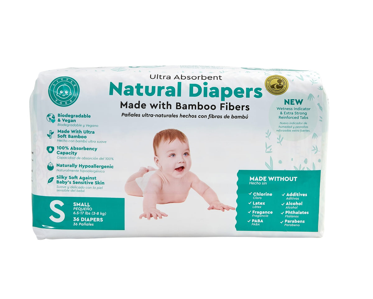 Little Toes Bamboo Diaper - 36-Pack Small