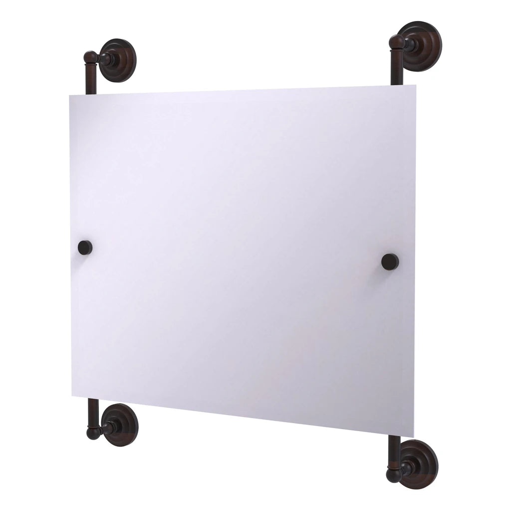 Prestige Que New Landscape Rectangular Frameless Rail Mounted Mirror - PQN-27-93-VB