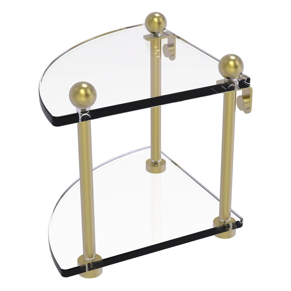 Two Tier Corner Glass Shelf - Pr-3-Sbr