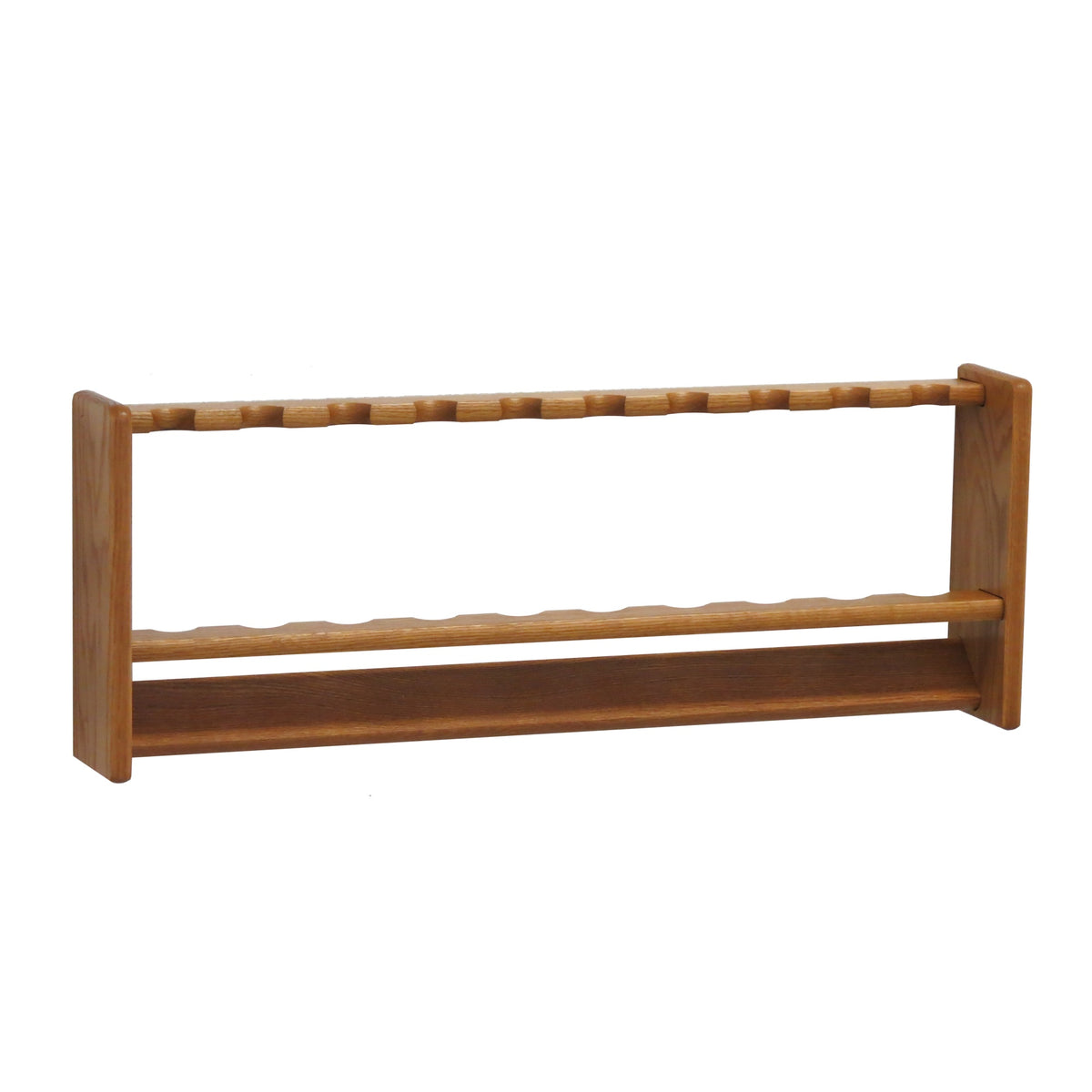 Wooden Mallet Pool Cue Rack, 10 Cue, Medium Oak