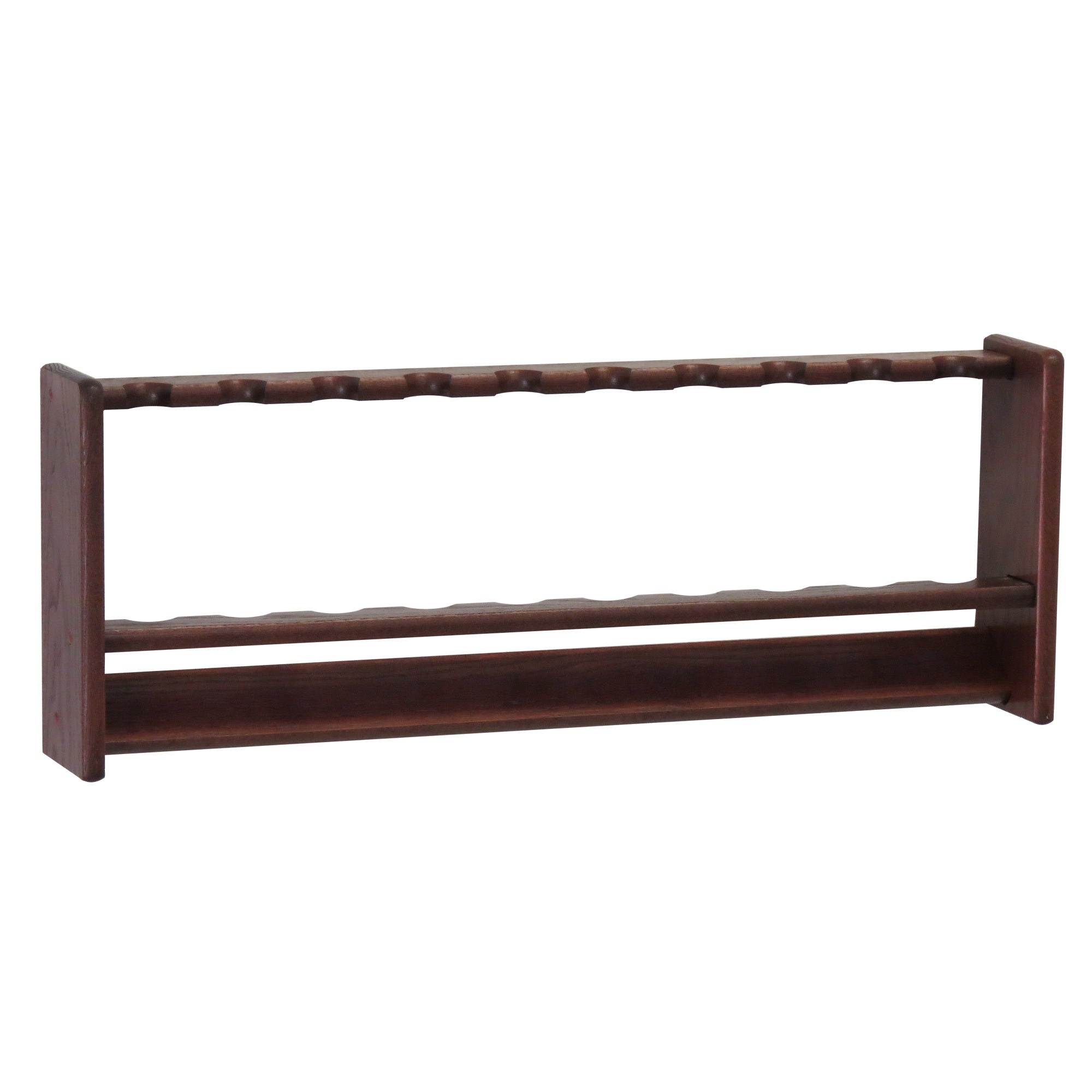 Wooden Mallet Fishing Rod Rack, 10 Rod, Mahogany