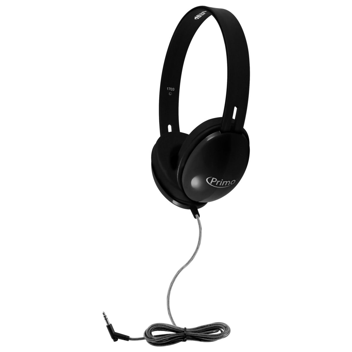 100 Pack Of Primo - Headphone, 3.5Mm Plug, Black, Made Of Abs Plastic, With Chew And Kink-Resistant Dura-Cord