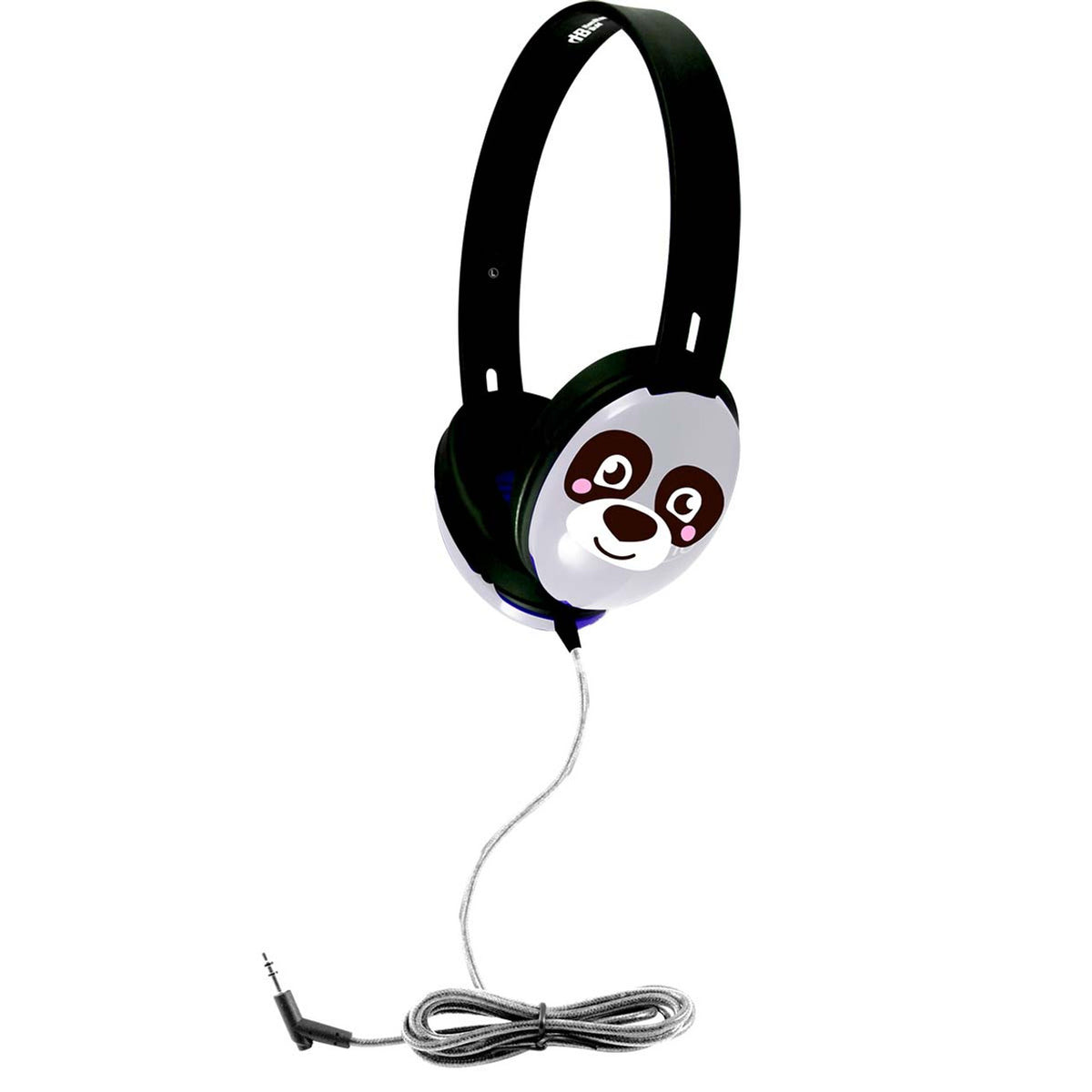 100 Pack Of Primo Panda Face-  Headphone, 3.5Mm Plug,  Made Of Abs Plastic, With Chew And Kink-Resistant Dura-Cord