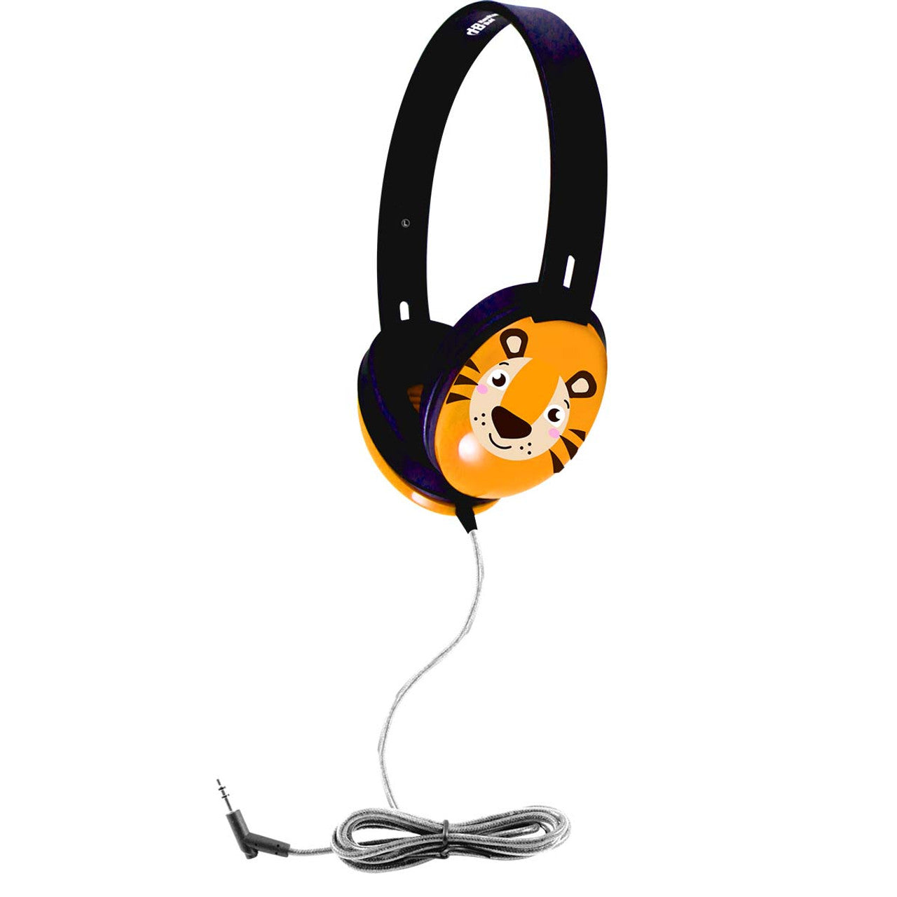 100 Pack Of Primo Tiger Face-  Headphone, 3.5Mm Plug,  Made Of Abs Plastic, With Chew And Kink-Resistant Dura-Cord
