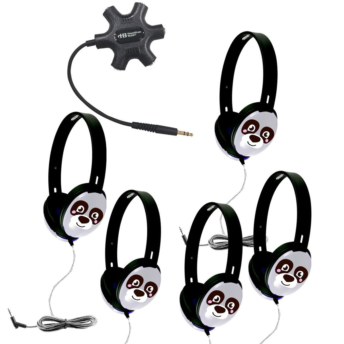 Listening Center With 5 Primo Panda Headphones And Starfish Jackbox