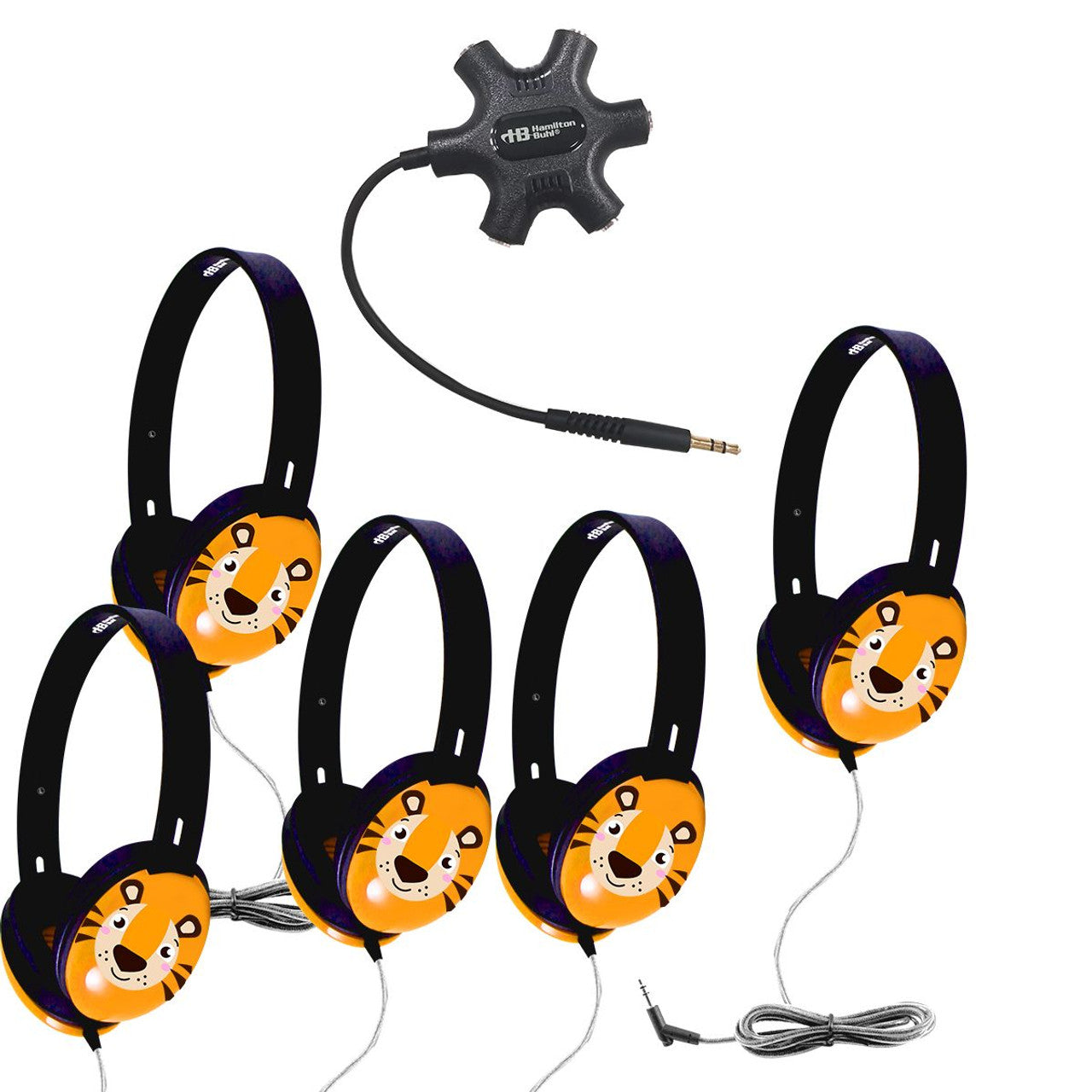 Listening Center With 5 Primo Tiger Headphones And Starfish Jackbox