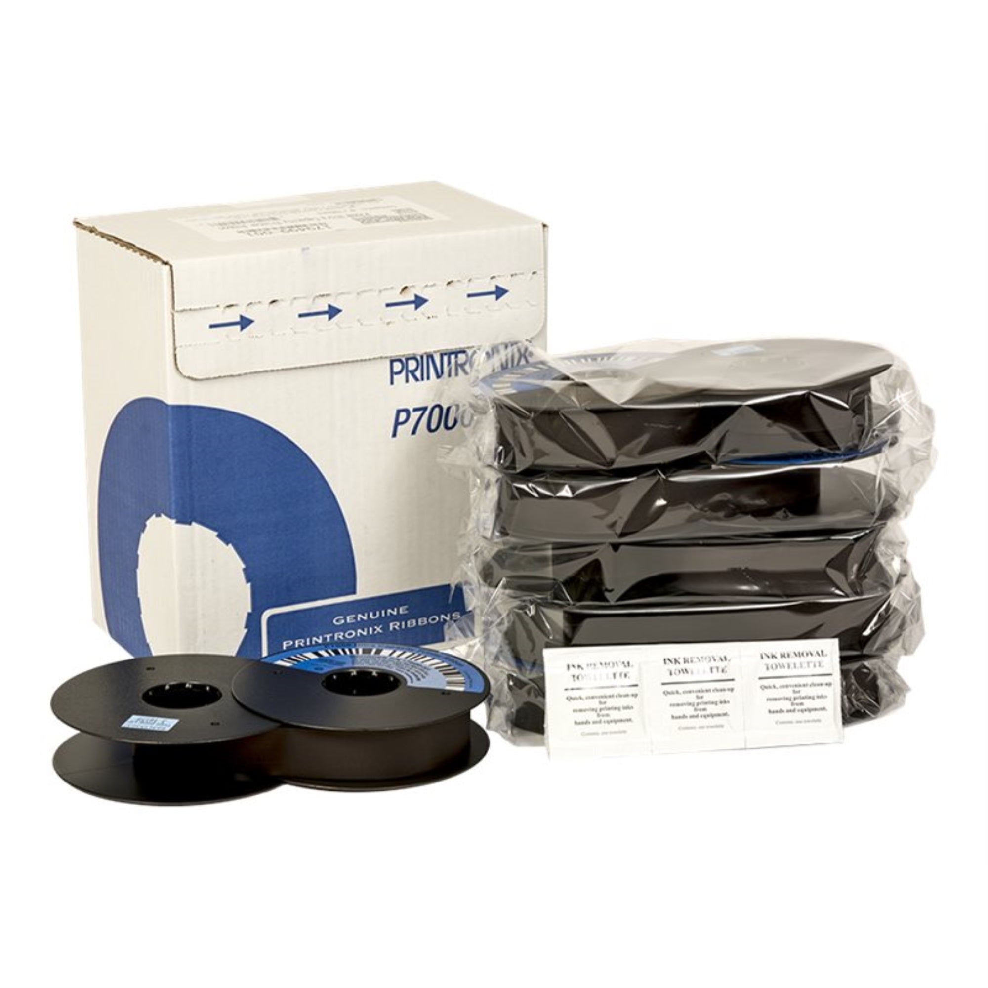 Printronix Br P7010Spool 6-Hi Yld Black Ribbons, 90 Mill Yield