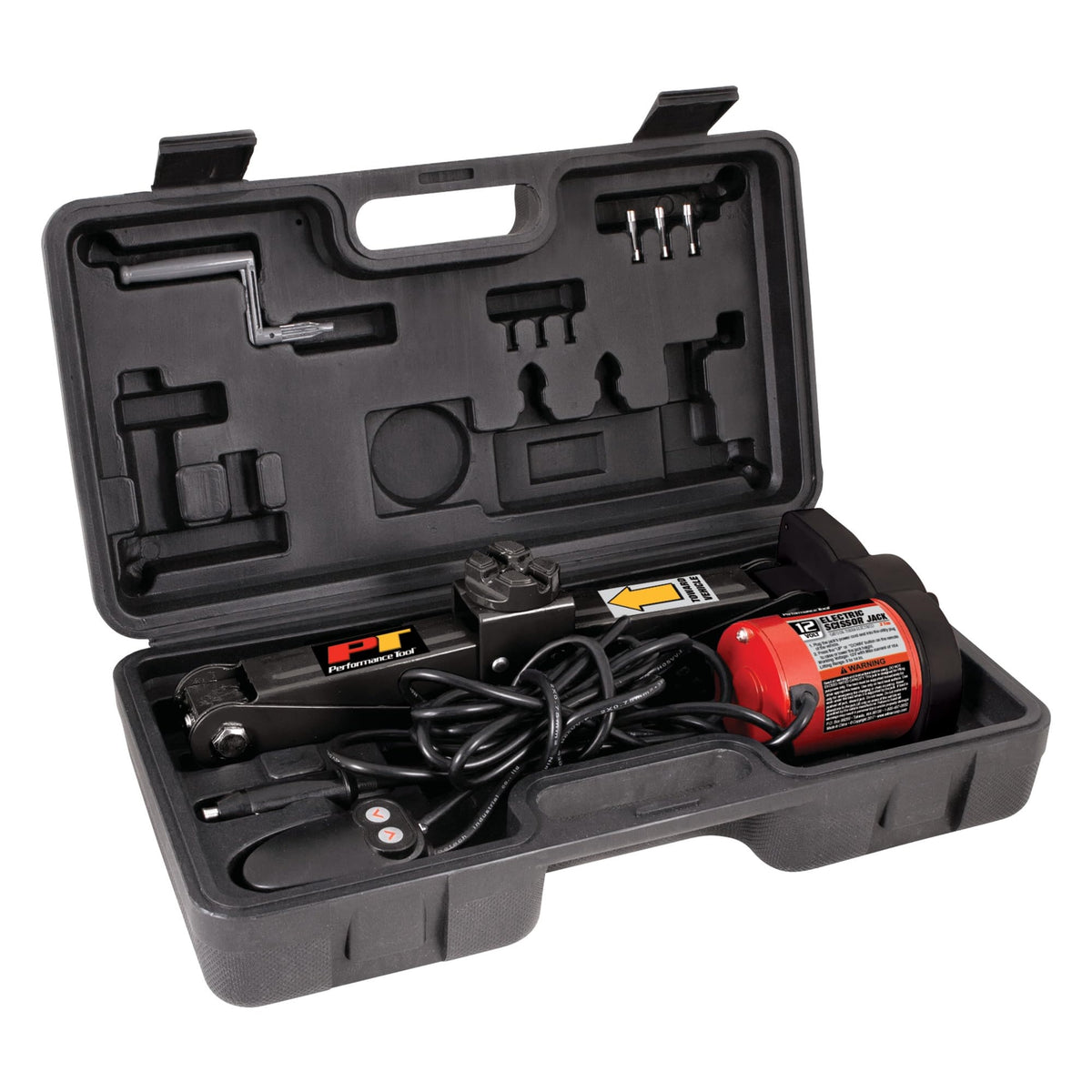 Performance Tool W1609 2-Ton, 4,000 Lbs. 12 Volt Remote Controlled Electric Scissor Jack: Efficient And Convenient Automotive Lifting Solution