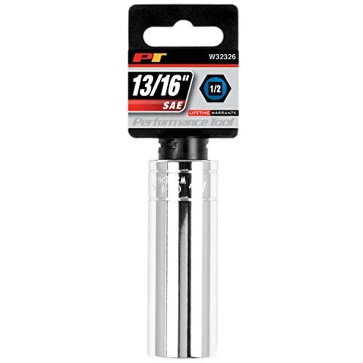 Performance Tool W32326 1/2 Drive 6-Point Socket, 13/16