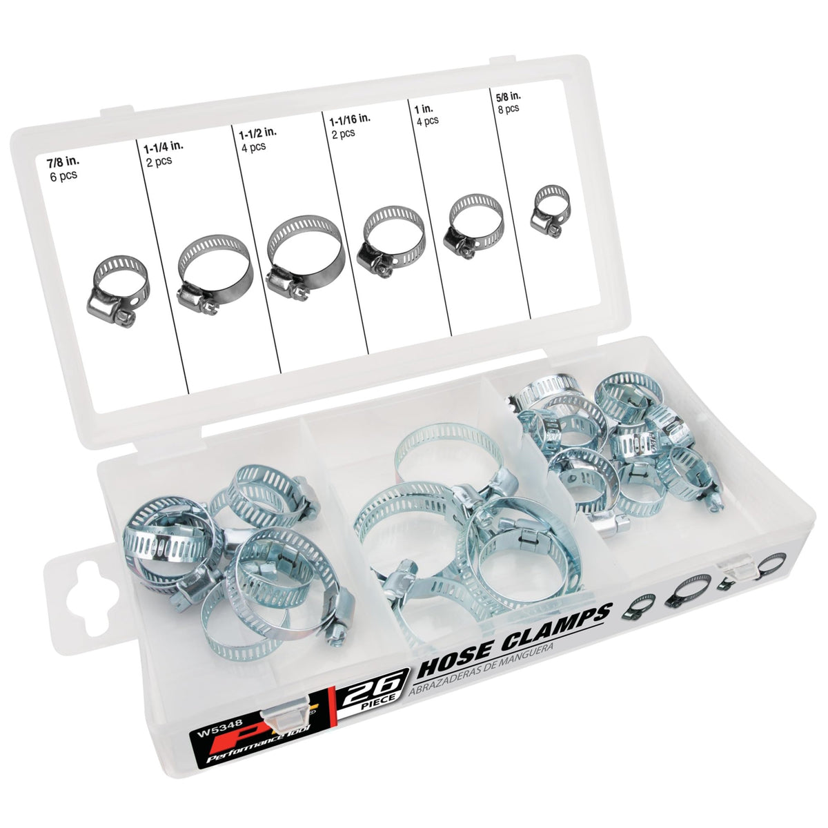Performance Tool W5348 26-Piece Hose Clamp Assortment