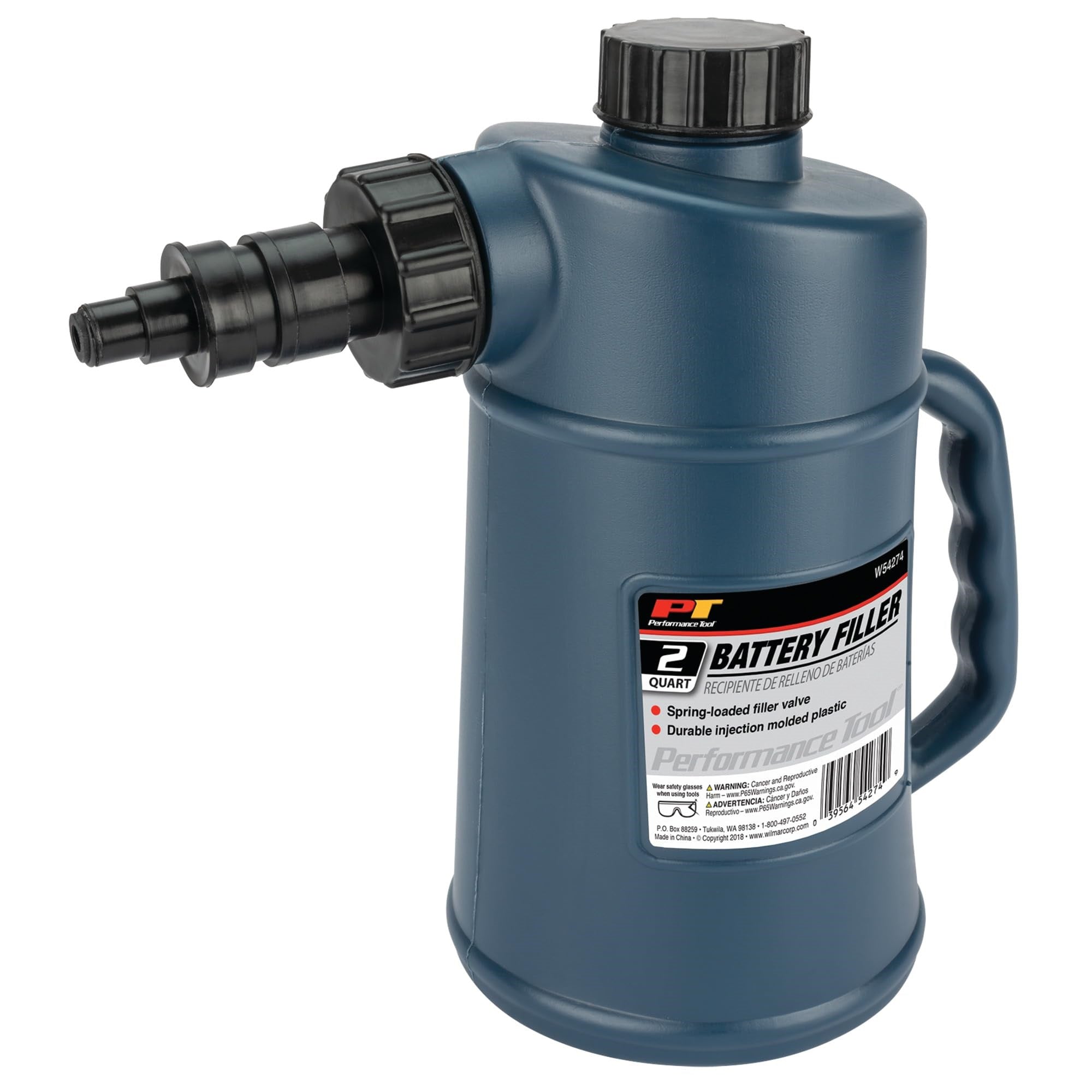 Performance Tool W54274 2 Quarts Battery Filler With Auto Shut Off And Drip-Free Valve, Perfect For Golf Cart And Deep Cycle Battery
