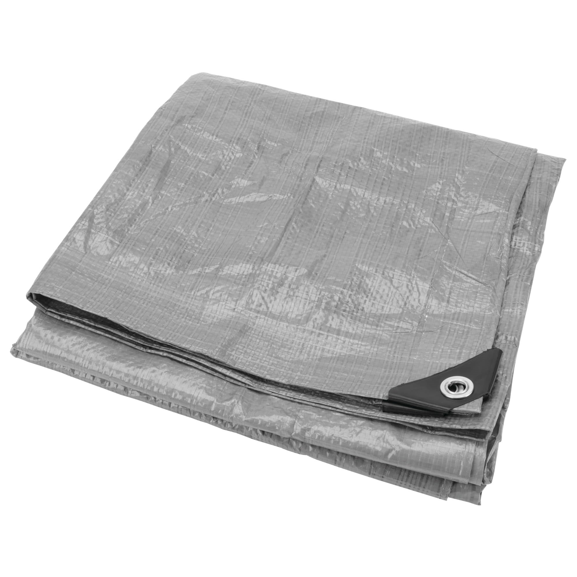 Performance Tool W7004 Heavy Duty Tarp For Camping And Weather Protection, Silver, 8 X 10 Feet