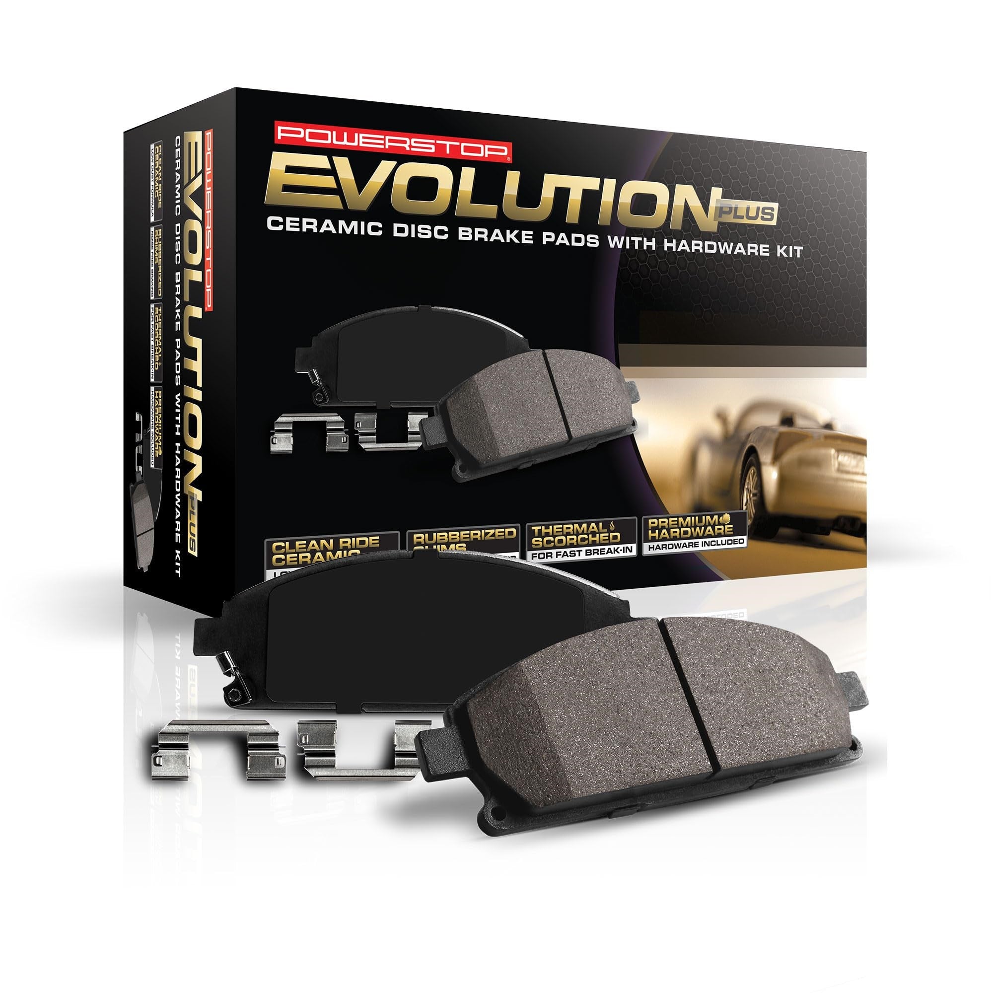Power Stop 17-1565, Z17 Front Ceramic Brake Pads With Hardware For Chevy Silverado 2500Hd 3500Hd | Gmc Sierra 2500Hd 3500Hd | Nv1500 Nv2500 Nv3500 Titan Xd