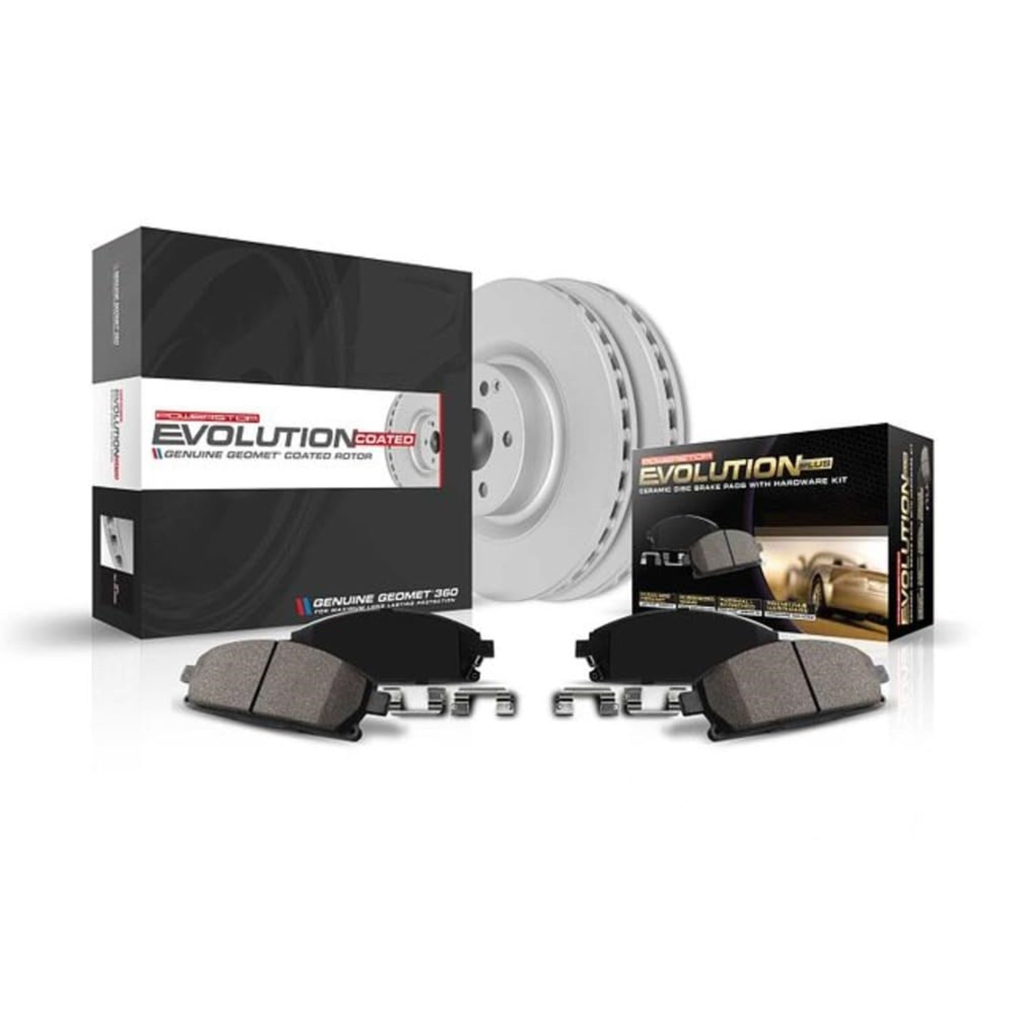 Power Stop Crk6104 Front Coated Brake Rotors And Z17 Ceramic Brake Pads Kit For Toyota Yaris 2012-2018 [Model Specific]