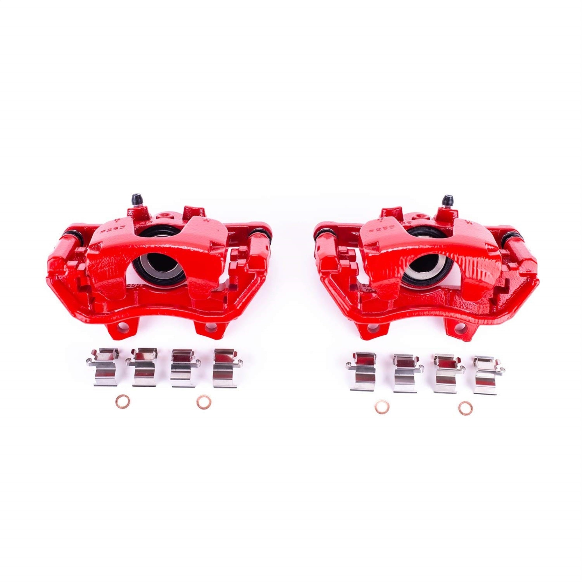 Power Stop Rear S15014 Pair Of High-Temp Red Powder Coated Calipers For Jeep Wrangler 2018-2024 [Model Specific]