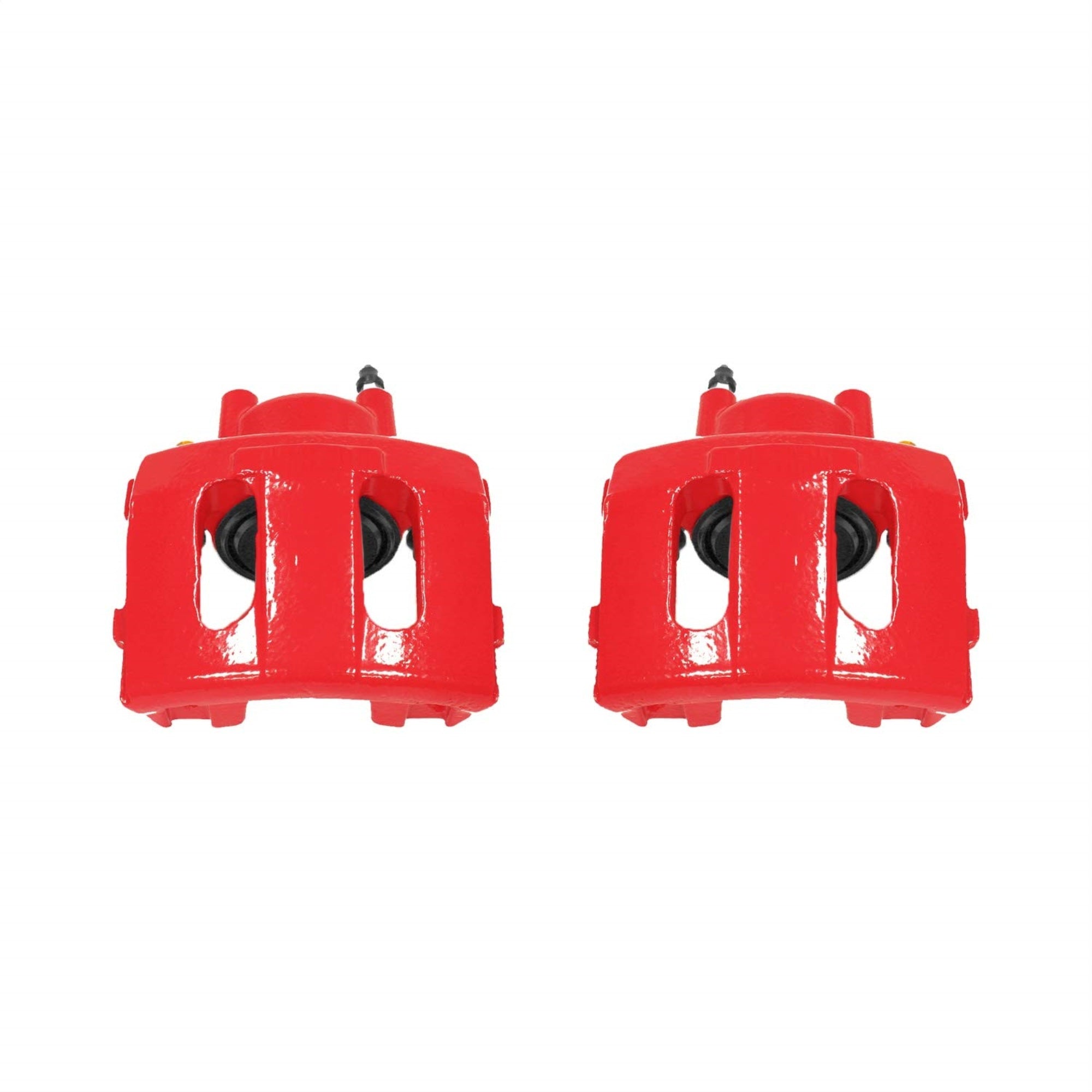 Power Stop S4339 Front Pair Of High-Temp Red Powder Coated Calipers For 1991-2001 Jeep Cherokee Mid Size Xj | 1993-1998 Grand Cherokee | 1990-2006 Wrangler [Application Specific]