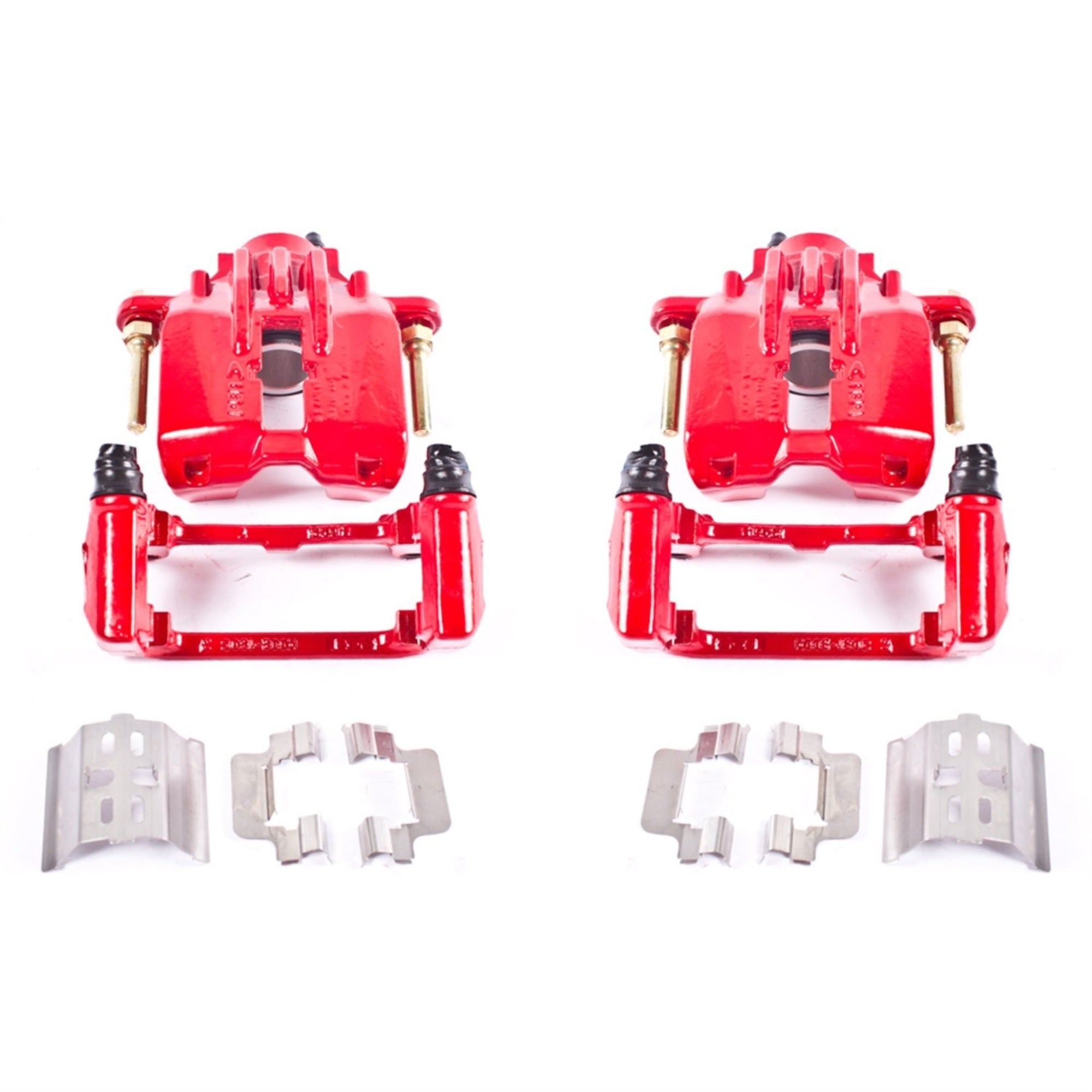 Power Stop Rear S4698 Pair Of High-Temp Red Powder Coated Calipers For Cadillac Xlr 2004-2009, Chevrolet Corvette 1997-2013 [Model Specific]