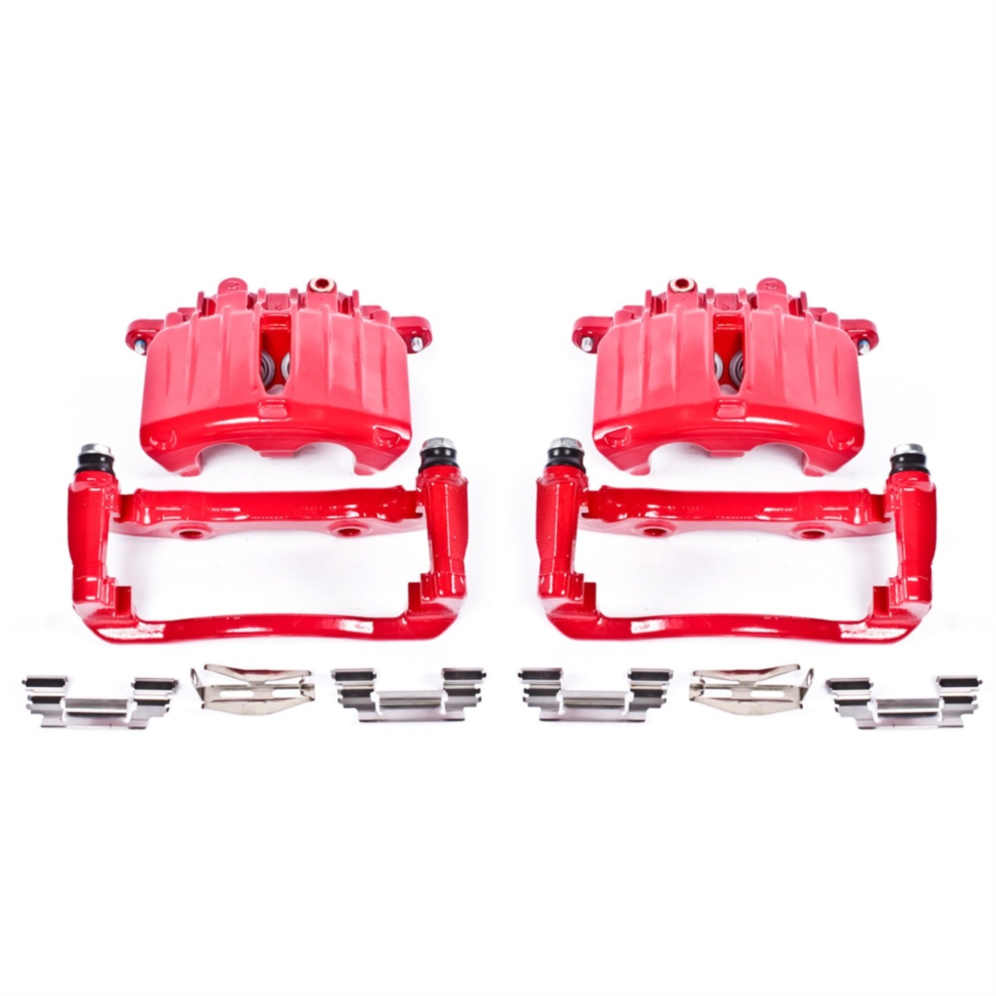Power Stop S4764 Rear Red Powder Coated Calipers Pair For Cadillac Escalade Chevy Avalanche 1500 Silverado 1500 Suburban 1500 Tahoe Sierra 1500 Yukon Xl1500 Yukon Denali [Application Specific]