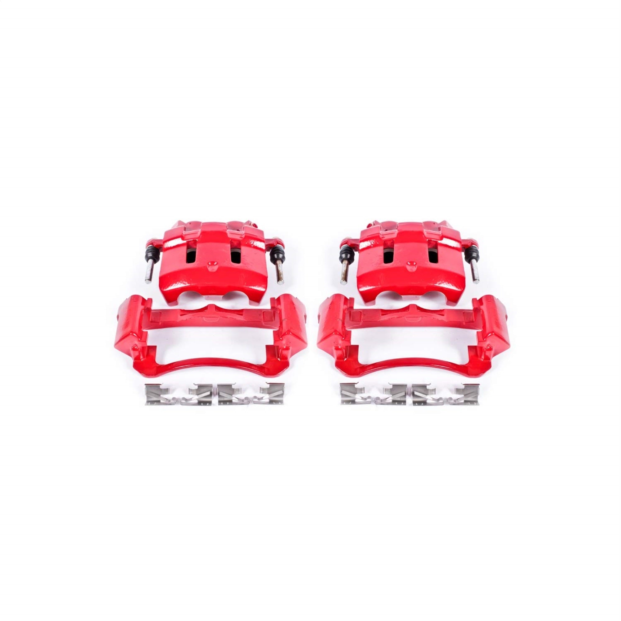 Power Stop S4790 Front Pair High-Temp Red Powder Coated Calipers For 2000-2005 Ford Excursion | 1999-2004 Ford F-250 F-350 Super Duty
