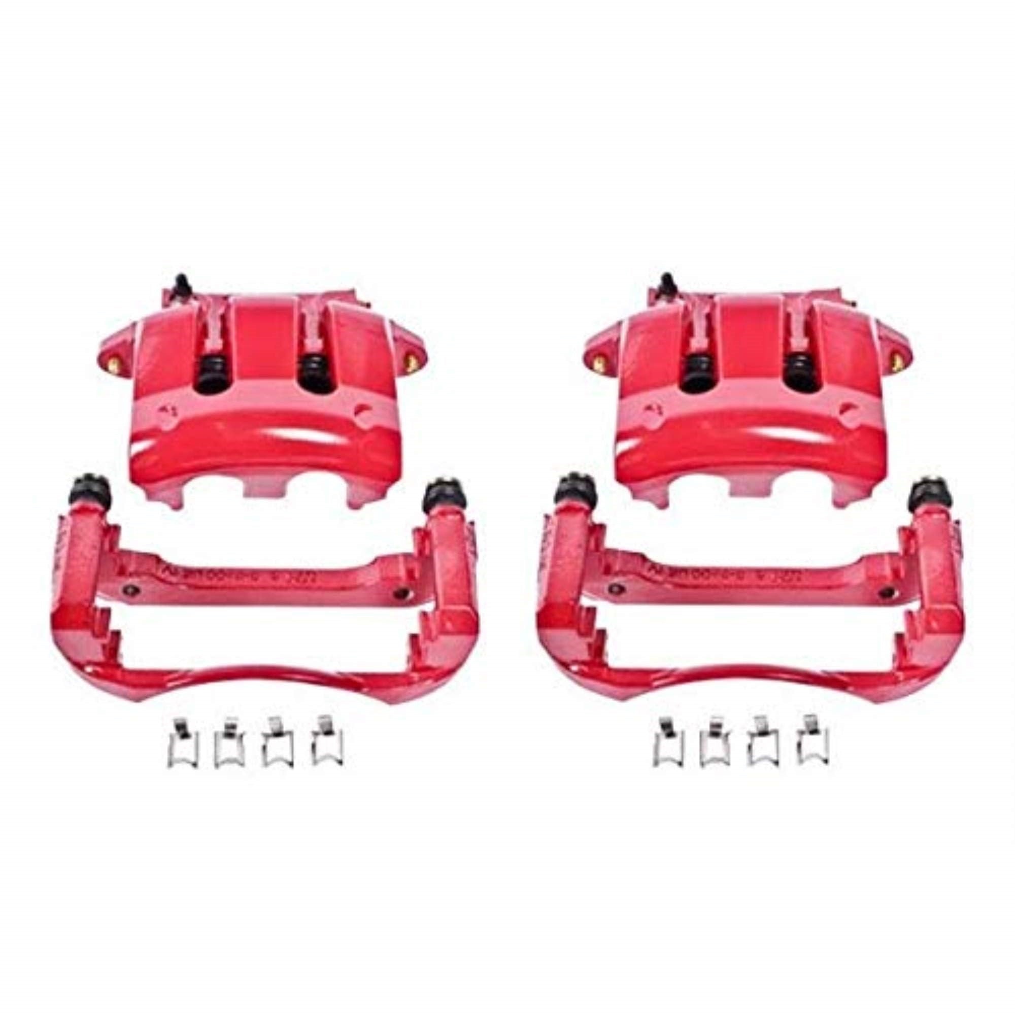 Power Stop S4836 Rear Pair Red Powder Coated Calipers For 2007-2009 Chrysler Aspen | 2003-2009 Dodge Durango | 2002-2018 Ram 1500 [Application Specific] | 2019-2021 Ram 1500 Classic