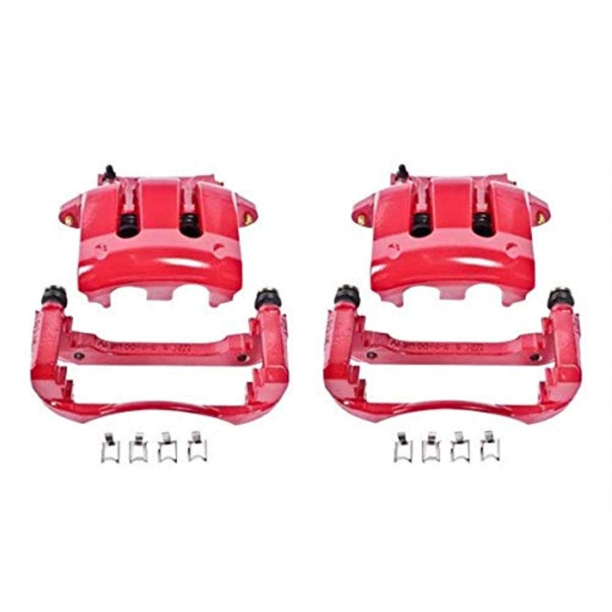 Power Stop S4836 Rear Pair Red Powder Coated Calipers For 2007-2009 Chrysler Aspen | 2003-2009 Dodge Durango | 2002-2018 Ram 1500 [Application Specific] | 2019-2021 Ram 1500 Classic
