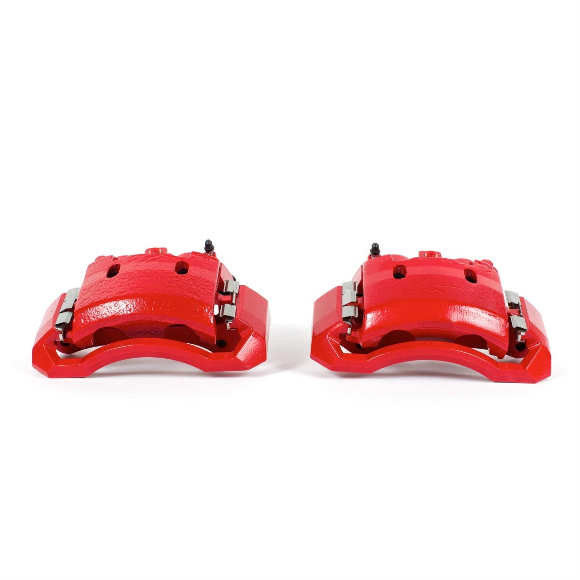Power Stop S4890 Front Red Powder Coated Calipers Pair For 2006 2007 2008 Dodge Ram 1500 [Mega Cab 8 Lug] | 2003 2004 2005 2006 2007 2008 Dodge Ram 2500 | 2003 2004 2005 2006 2007 2008 Dodge Ram 3500