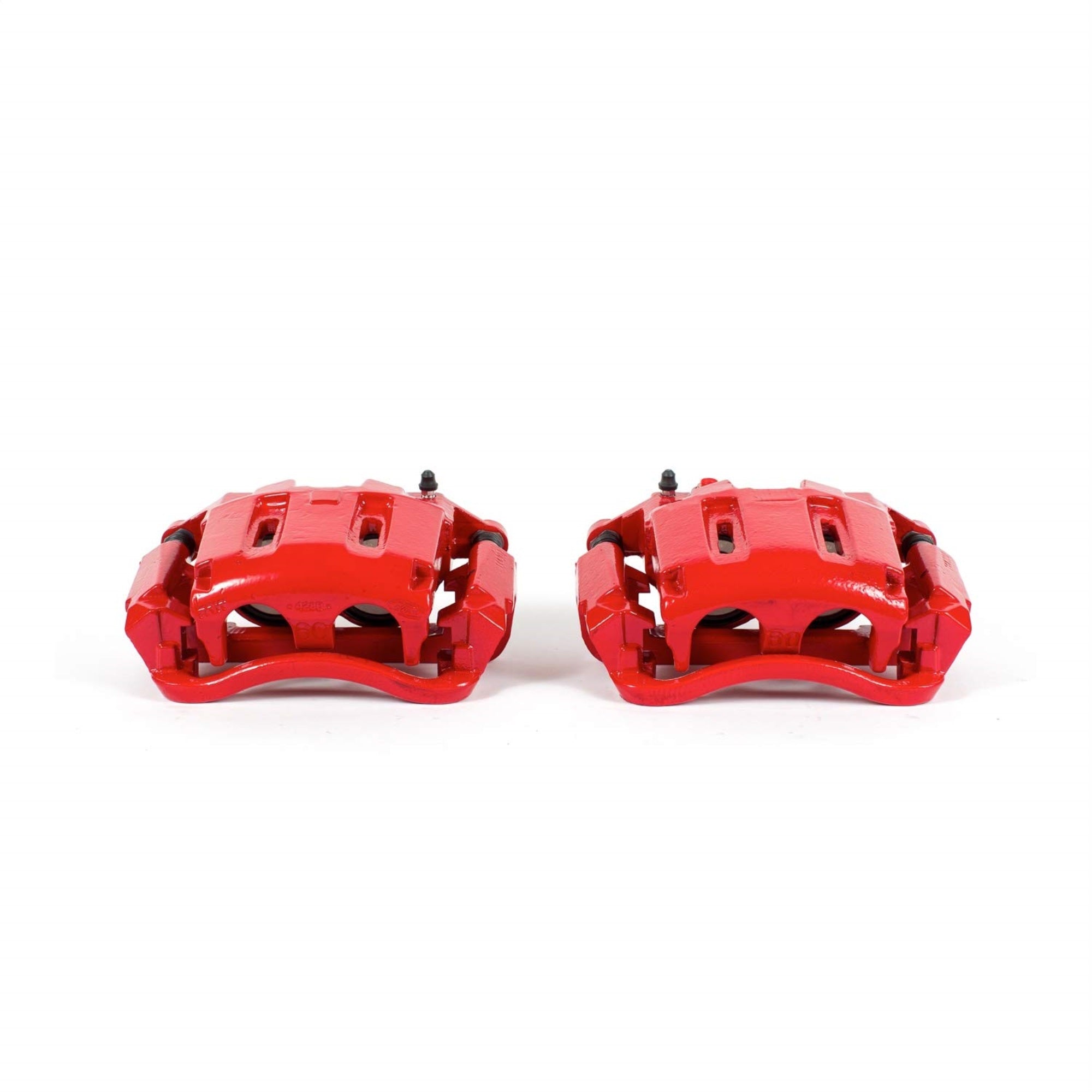 Power Stop Front S4996 Pair Of High-Temp Red Powder Coated Calipers For Ford F-350 Super Duty 2005-2012, Ford F-450 Super Duty 2011-2012 [Model Specific]
