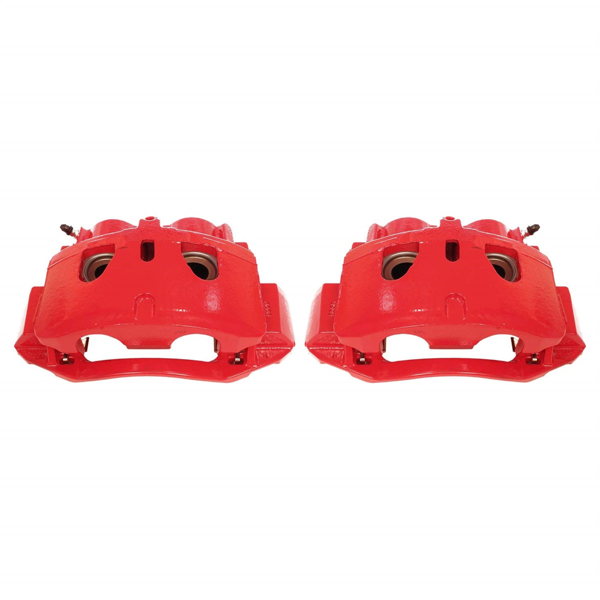 Power Stop Front S5302 Pair Of High-Temp Red Powder Coated Calipers For Silverado 2500 Hd, Silverado 3500 Hd, Suburban 3500 Hd, Sierra 2500 Hd, Sierra 3500 Hd [Model Specific]