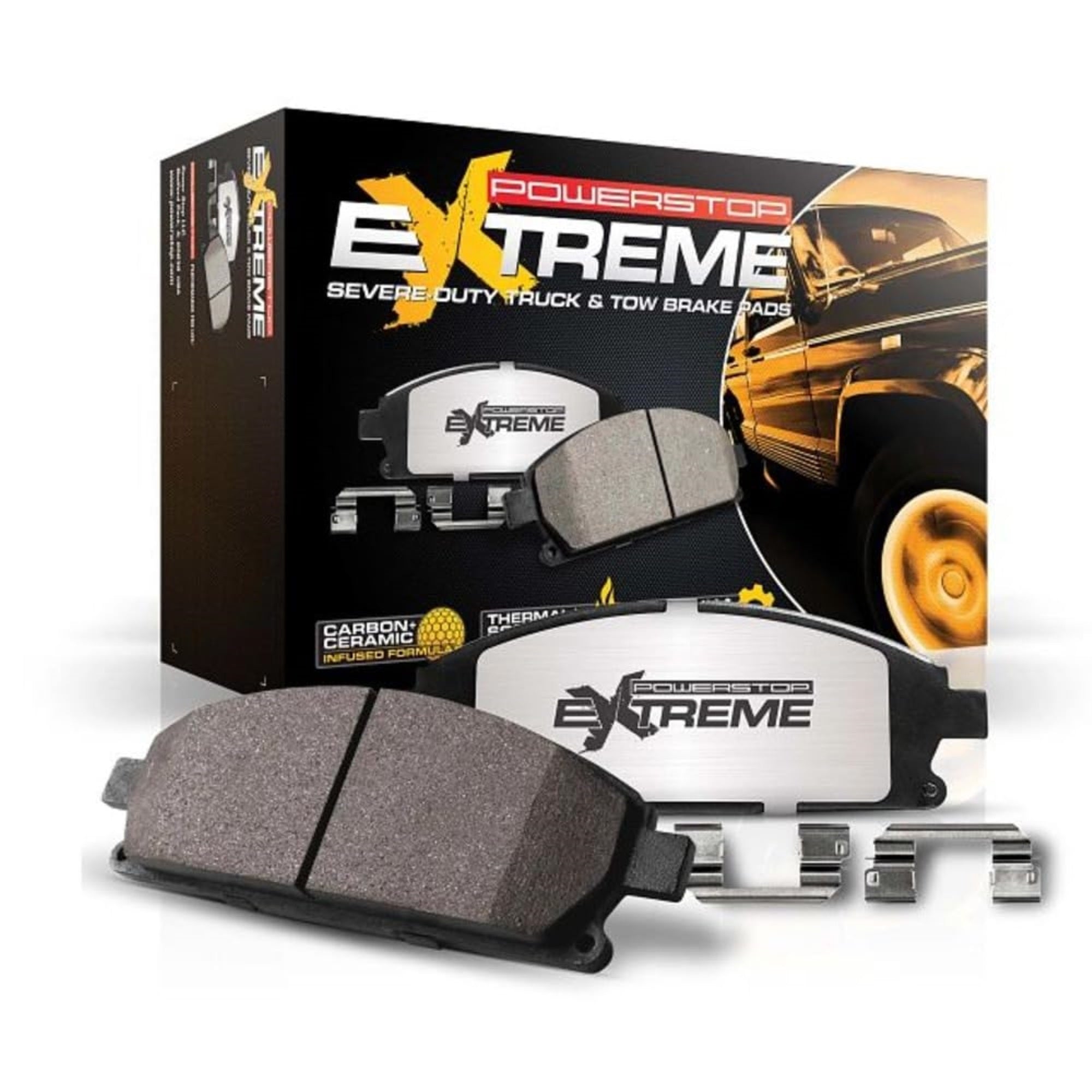 Power Stop Z36-1273 Front Z36 Truck & Tow Carbon-Fiber Ceramic Brake Pads For Chrylser Town & Country Dodge Grand Caravan Journey Nitro Jeep Liberty Wrangler Vw Routan [Application Specific]